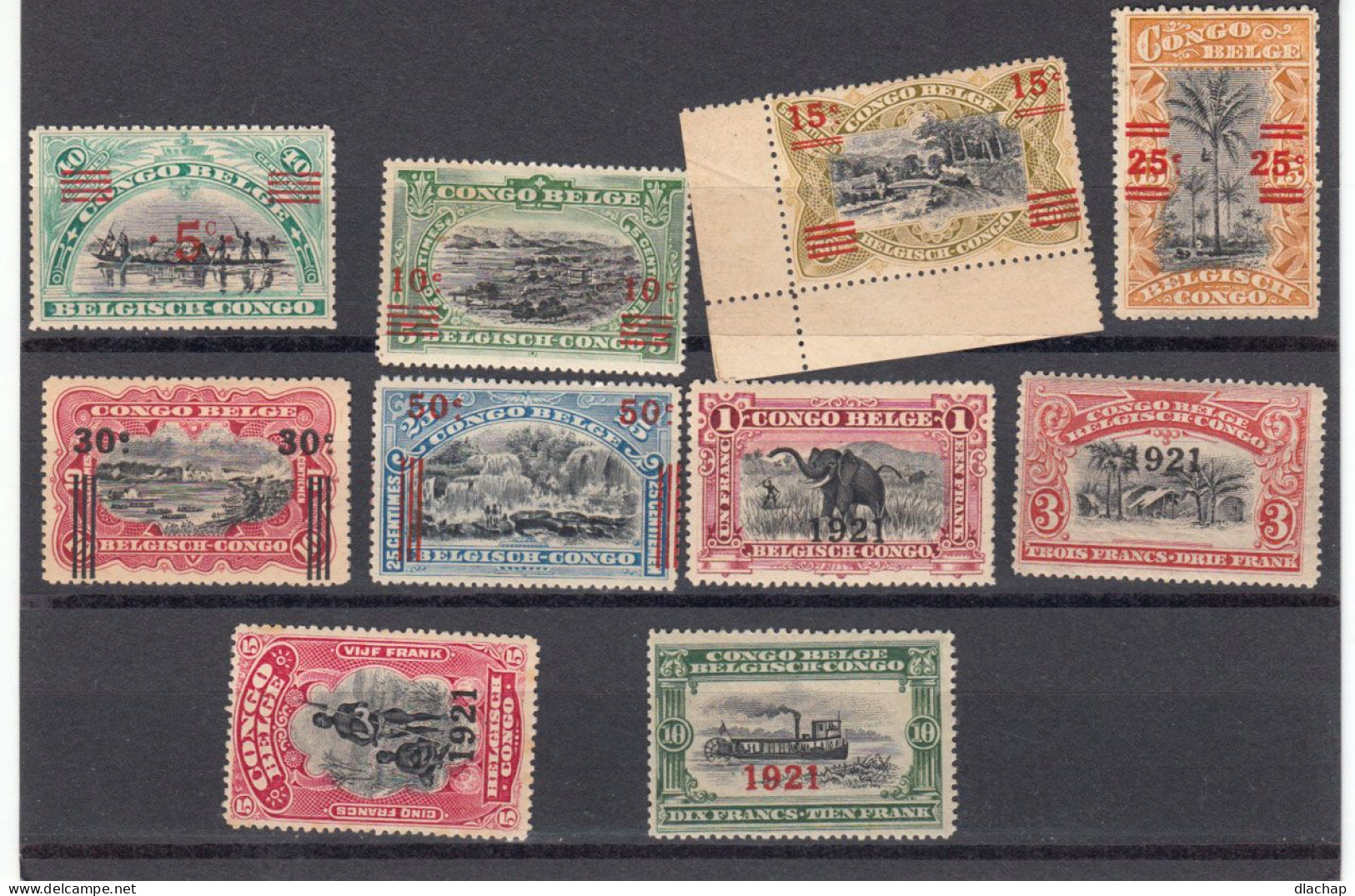 Congo Belge 1921 COB 85 / 94 ** Neufs Sans Charniere. Sauf 88 * Avec Charniere - Unused Stamps