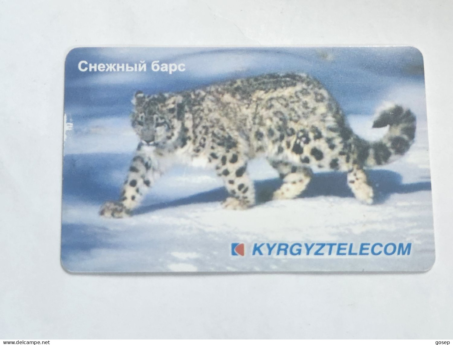 KYRGYZSTAN-(KG-KYR-0012A)-snow Panther1-(58)-(100units)-(002554047)-(tirage-15.000)-used Card+1card Prepiad Free - Kirgizië