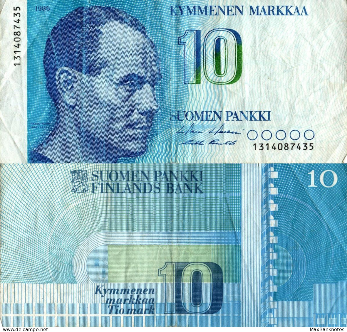 Finland / 10 Markkaa / 1986 / P-113(a) / VF - Finlande