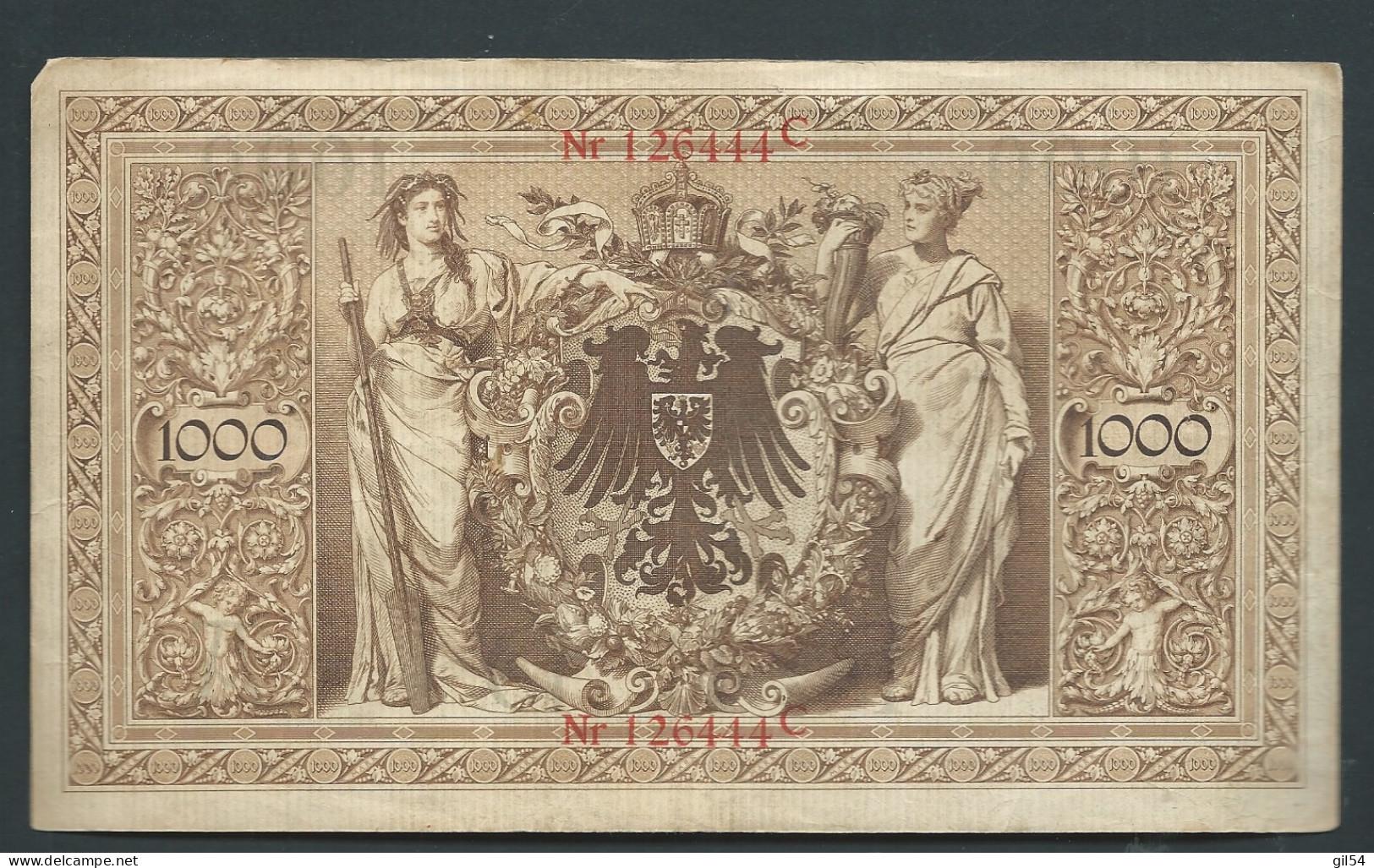 Allemagne Deutschland - Germany - GERMANIA - 1000 Mark,  1. Juli 1898  Nr126444C  Reichsbanknote Laura 10811 - 1.000 Mark