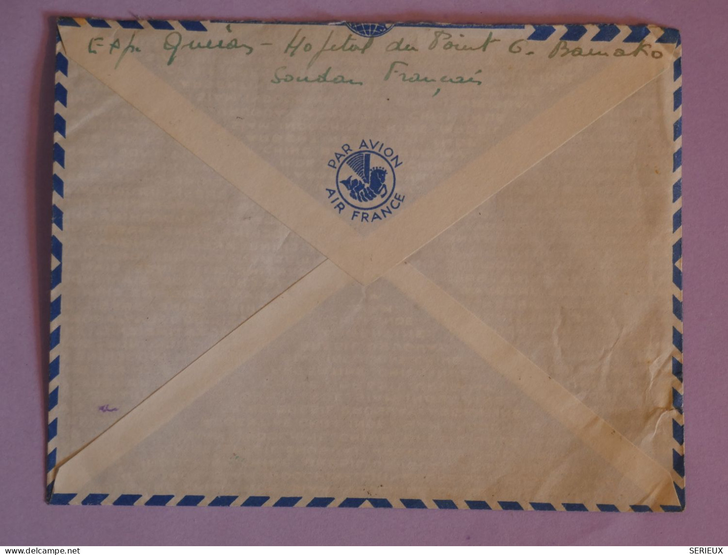 BW9 SOUDAN  BELLE  LETTRE  1940  ABAMAKO A AGEN FRANCE  ++AFF.INTERESSANT + - Lettres & Documents