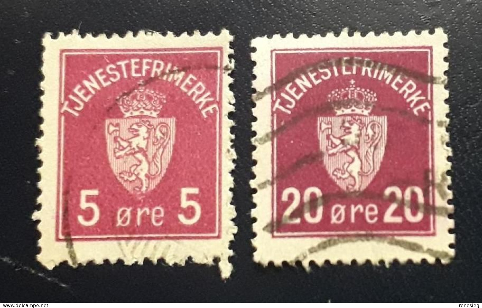 1926, 5 O & 20 O, Yv 1 & 4 - Servizio