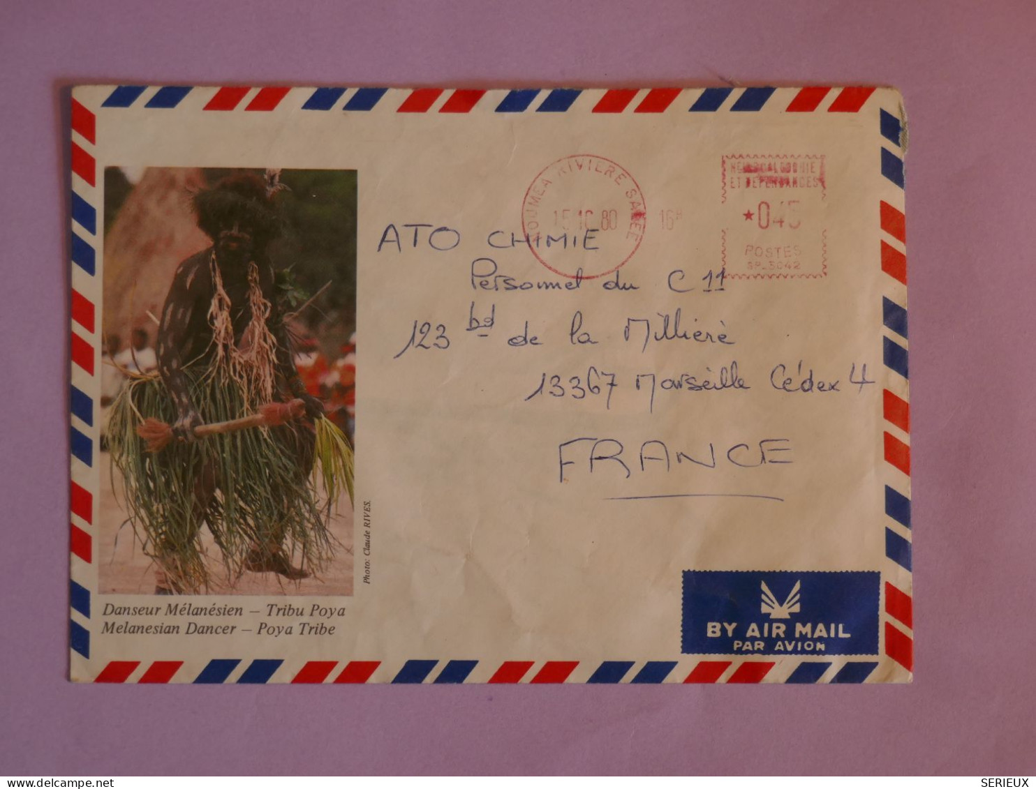 BW9 NOUVELLE CALEDONIE  BELLE  LETTRE  1980 NOUMEA+AFF. PLAISANT + - Cartas & Documentos