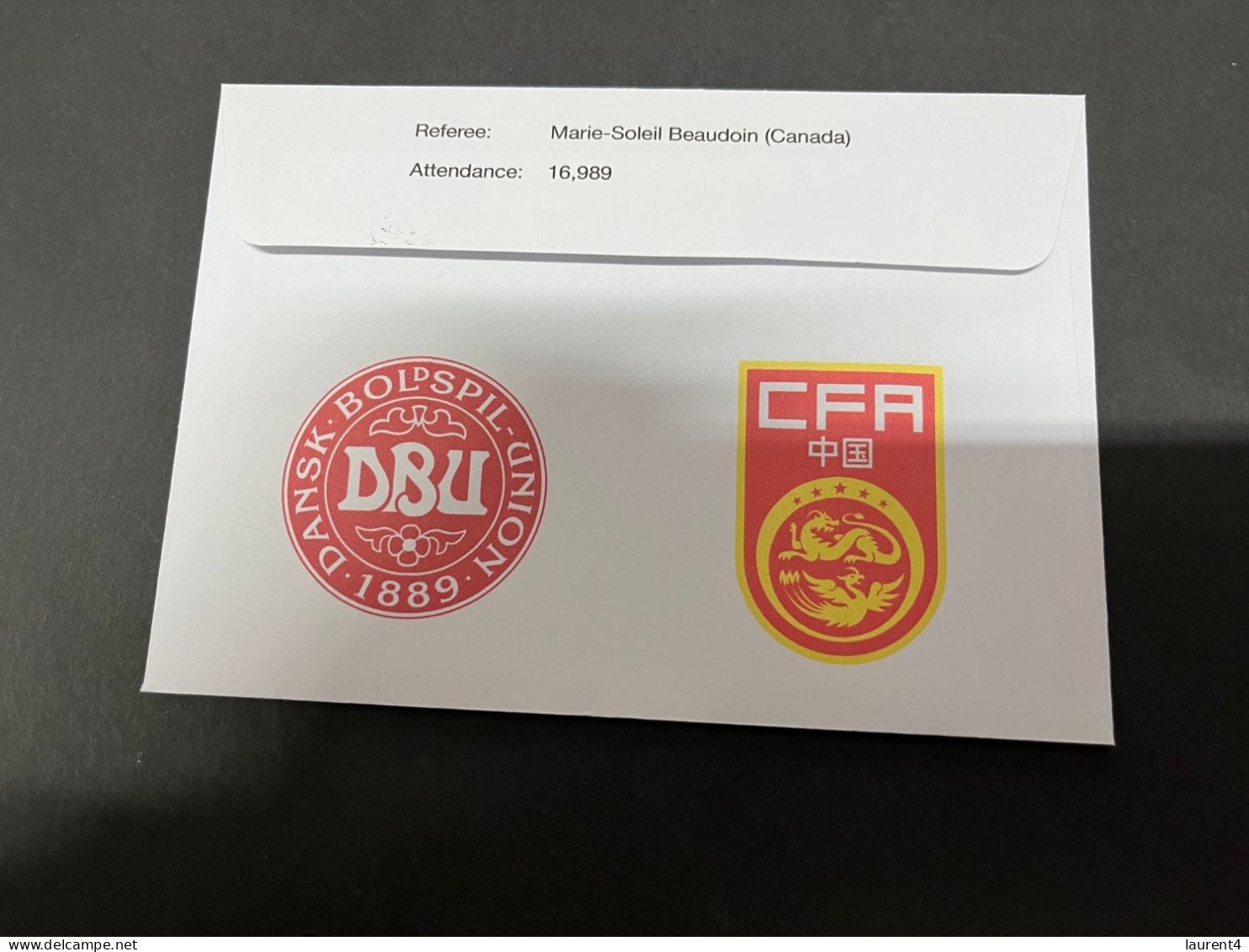 22-7-2023 (3 S 9) FIFA Women's Football World Cup Match 8 (stamp + Coin) Denmark (1) V China (0) - Dollar