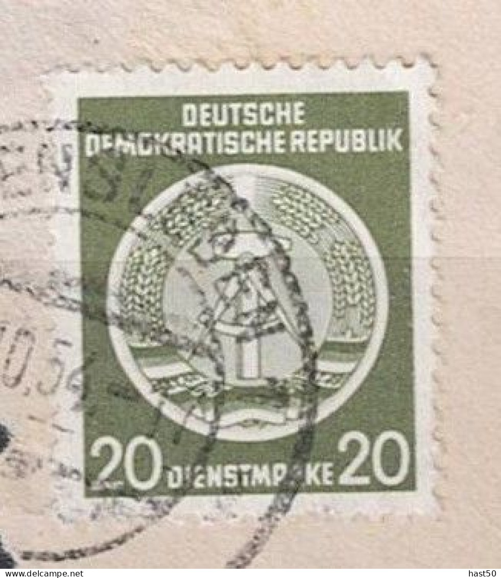 DDR GDR RDA - Dienstmarke Staatswappen Zirkel Links  (MiNr: 8) 1954 - Gest Used Obl LESEN - Used