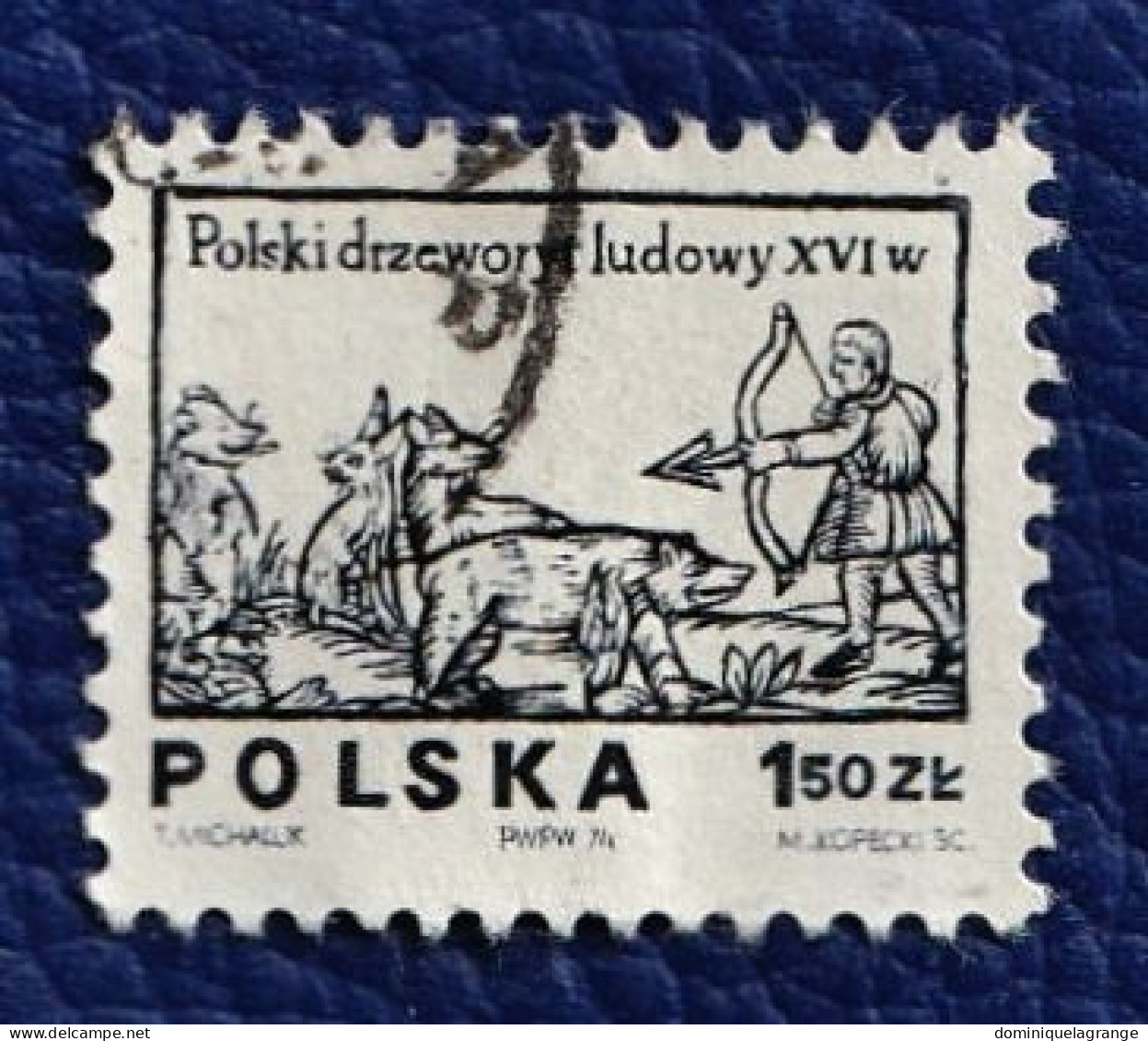 10 timbres de Pologne "vieilles gravures" et "scènes de guerre" de 1951 à 1974