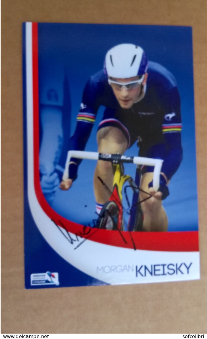 COUREUR CYCLISTE -  MORGAN KNEISKY (Cyclisme)....Signature...Autographe Véritable... - Sportifs