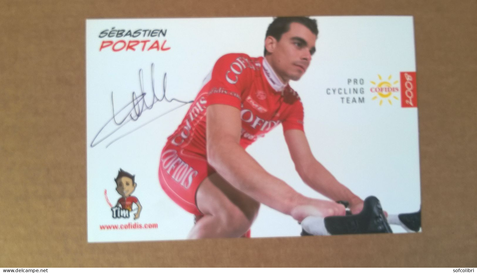 COUREUR CYCLISTE -  SEBASTIEN PORTAL (Cyclisme)....Signature...Autographe Véritable... - Sportifs