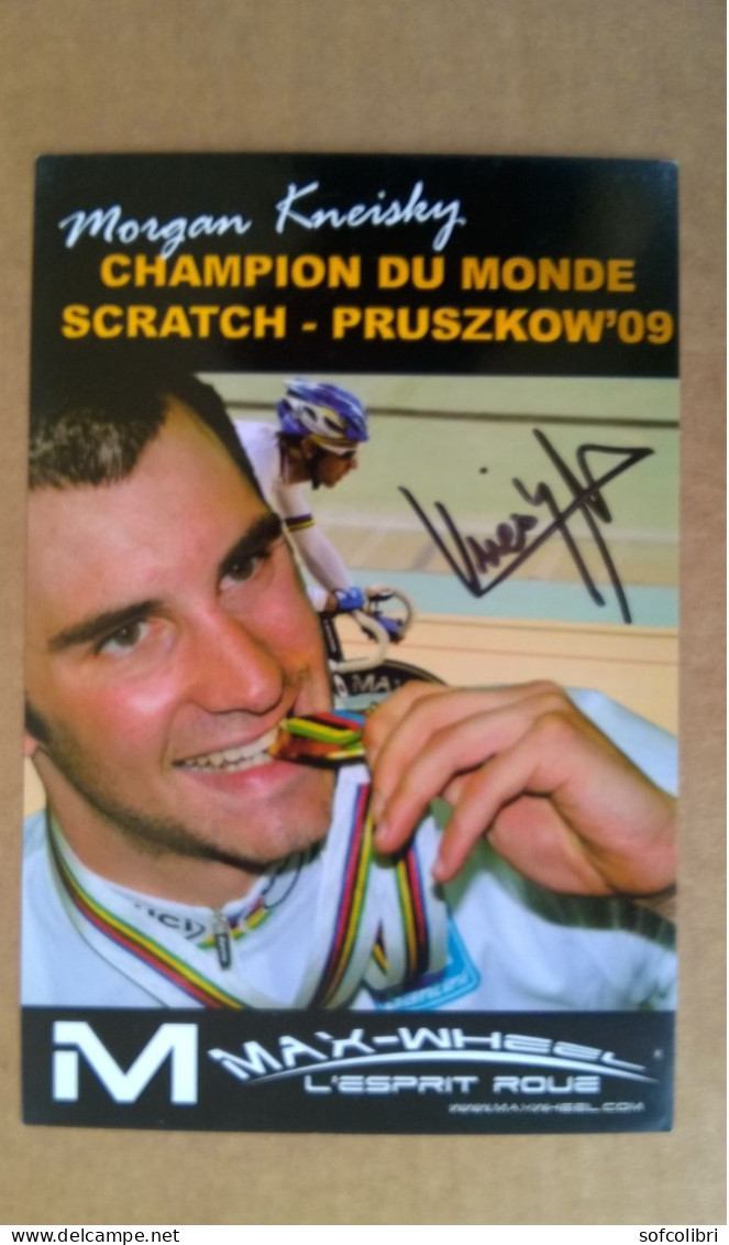 COUREUR CYCLISTE -  MORGAN KNEISKY (Cyclisme)....Signature...Autographe Véritable... - Sportifs