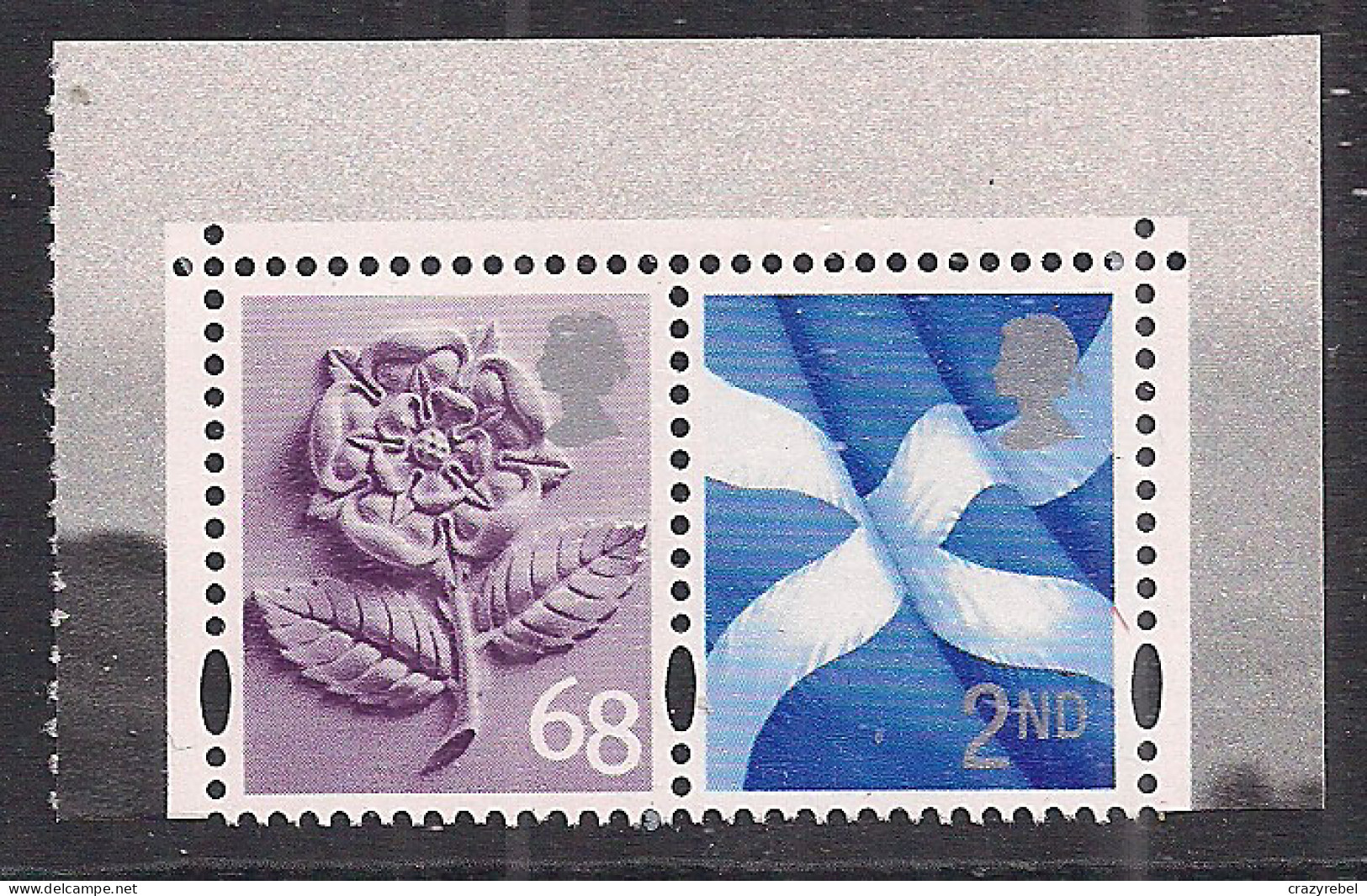 Scotland GB 2004 QE2 2nd & 68p Se Tenant Pair Umm Ex DX 32 ( L863 ) - Scotland