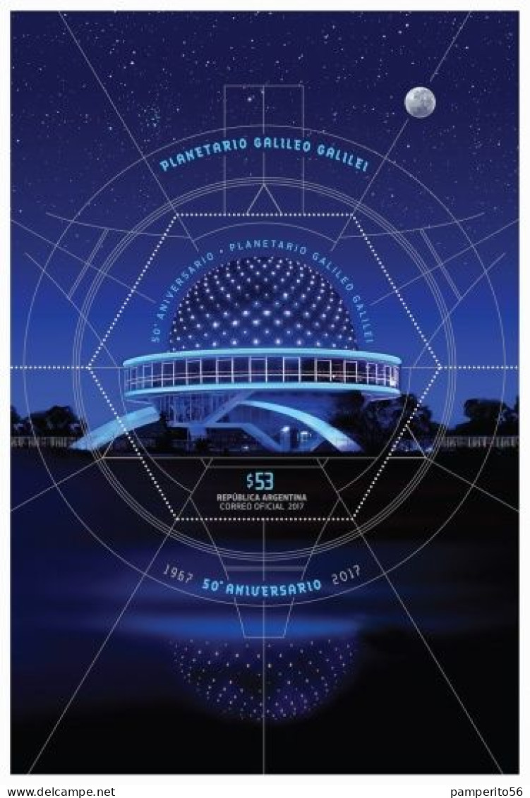 ARGENTINA - AÑO 2017 - H. 143. 50º  Aniversario Del Planetario "Galileo". - MNH - Nuevos