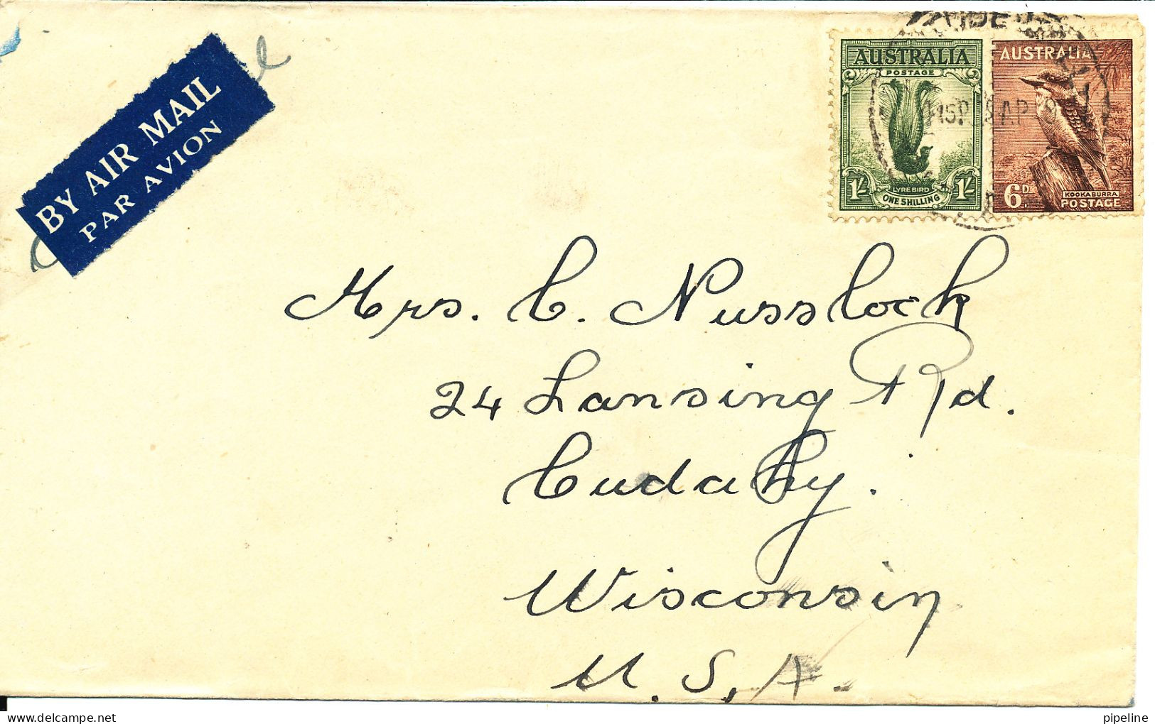 Australia Cover Sent Air Mail To USA - Cartas & Documentos