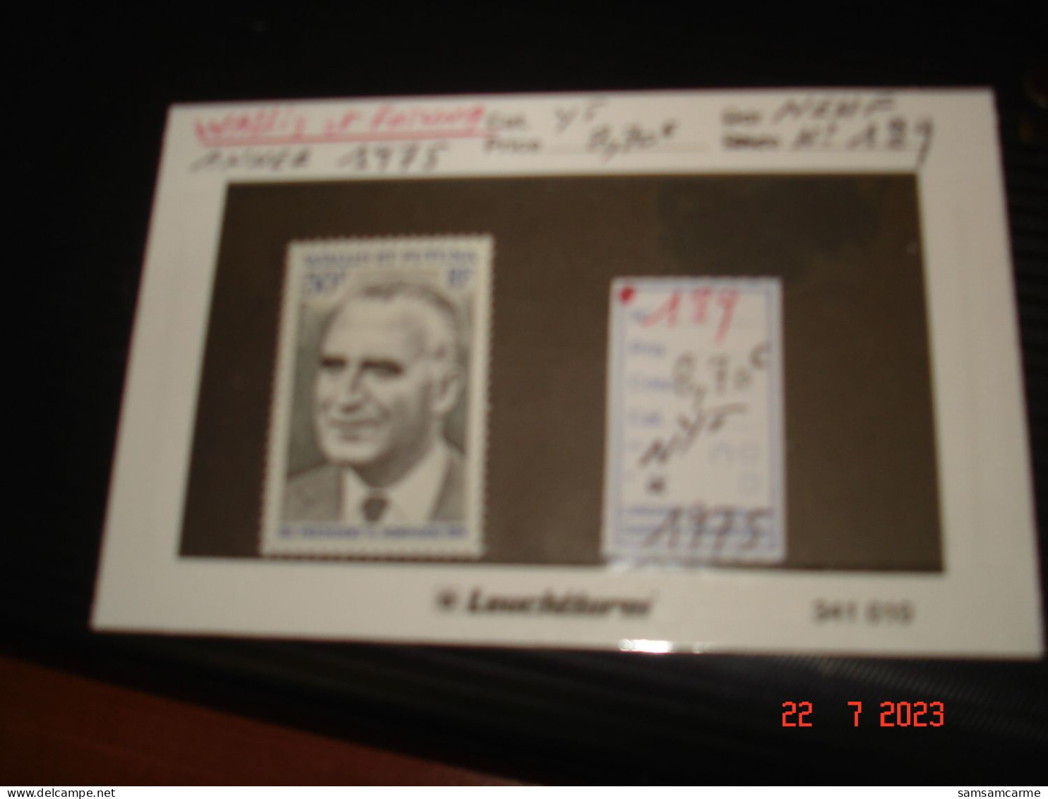 WALLIS ET FUTUNA    ANNEE  1975   NEUF N° YVERT 189        PRESIDENT GEORGES POMPIDOU ( 1911-1974 ) - Unused Stamps