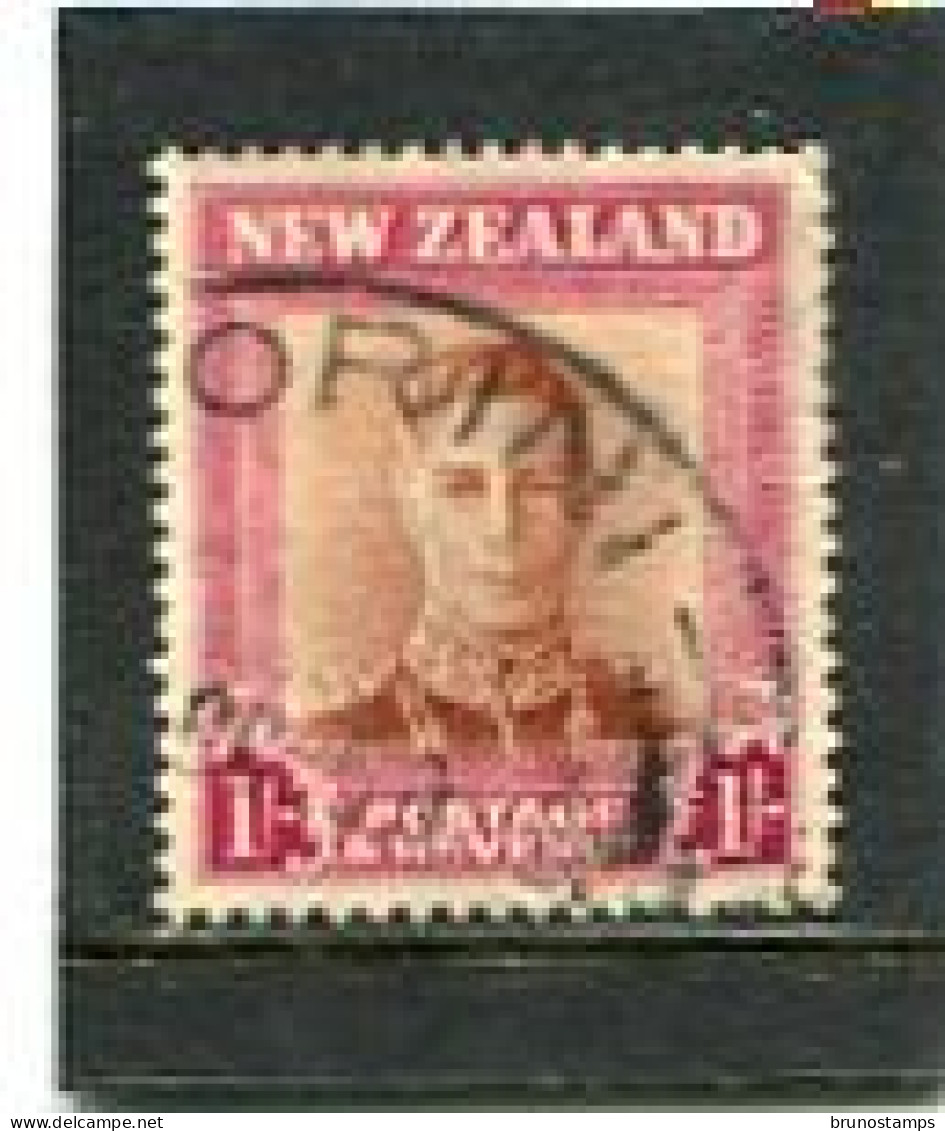 NEW ZEALAND - 1938  1s  KGVI  DEFINITIVE  FINE USED  SG 686 - Usados