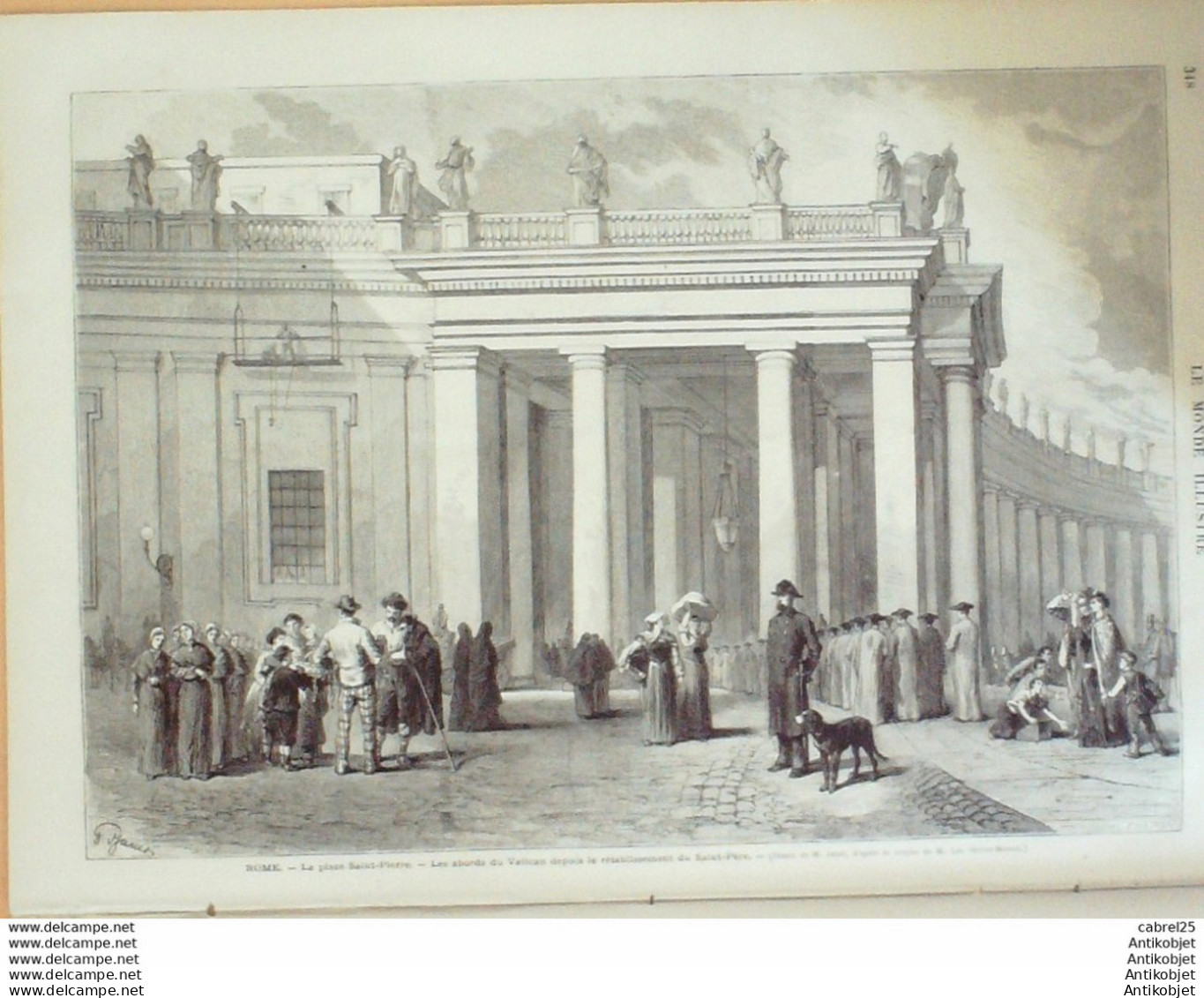 Le Monde illustré 1873 N°842 Italie Rome Vatican Maréchal Mac Mahon Suède Roi Oscar II