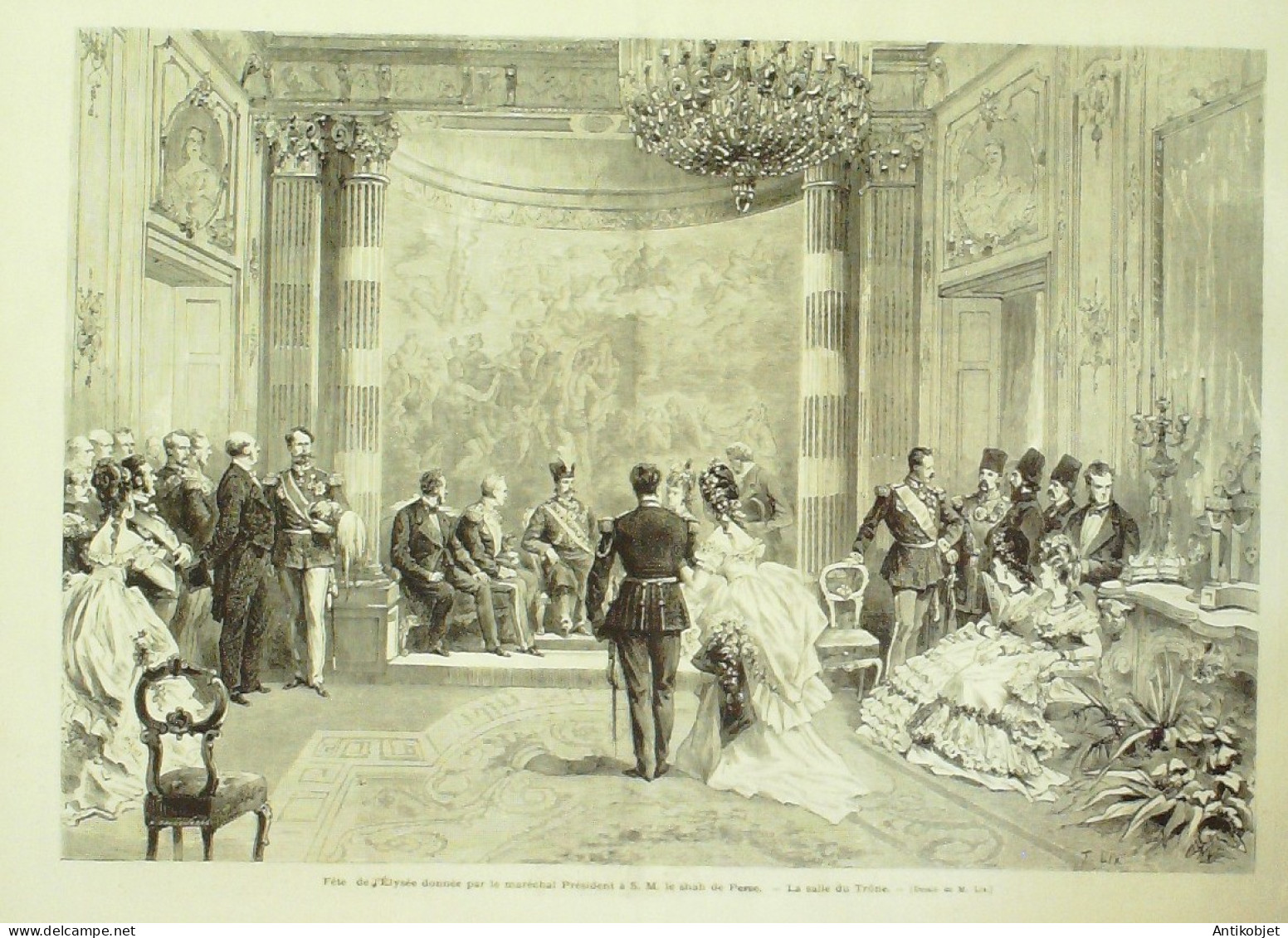 Le Monde Illustré 1873 N°850 Trocadéro Nasser-Ed-Din Shah De Perse Paris Magasins Grand Monge Incendie - 1850 - 1899