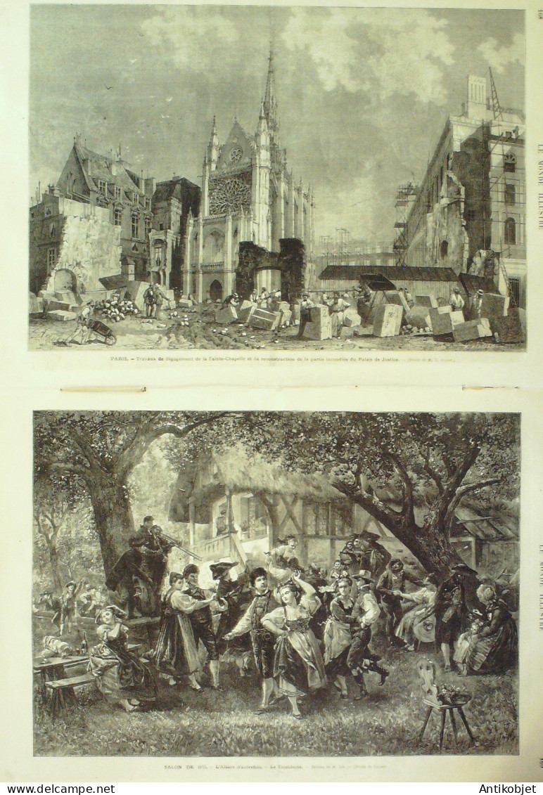 Le Monde Illustré 1873 N°857 Algérie Bone Palais De Justice Incendie Autriche Types Suisse Genève  - 1850 - 1899