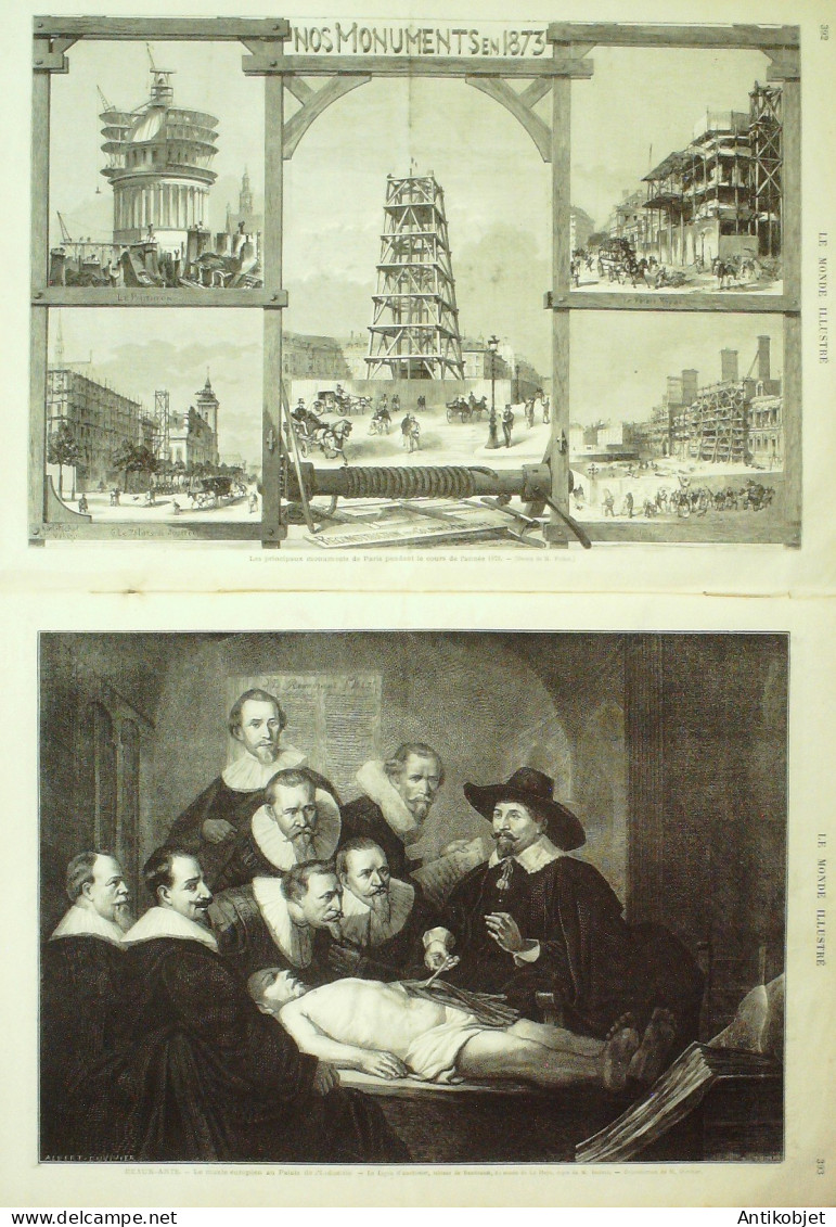 Le Monde Illustré 1873 N°871 Toulon (83) Orléans (45) St-Privat (57) St-Etienne (42)  - 1850 - 1899