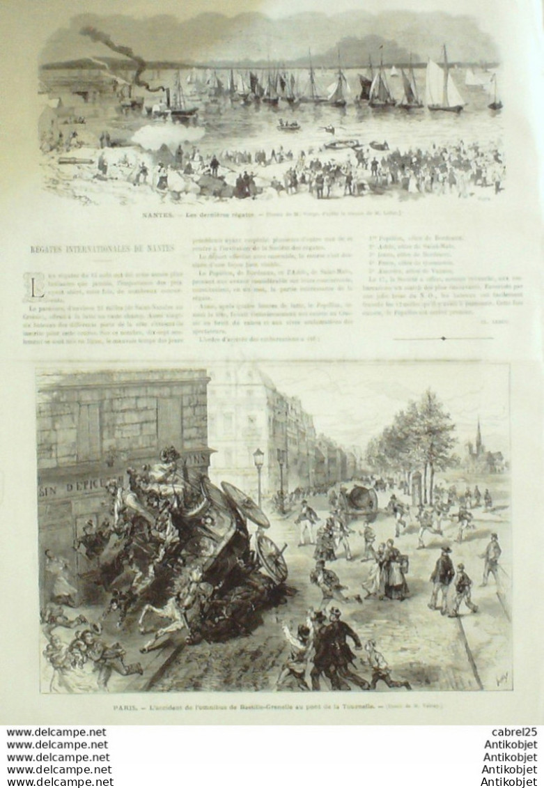 Le Monde Illustré 1874 N°908 Bazeilles (08) Brest (29) Nantes (44) Suède Stockholm Drottwingholm Belqique Bruxelles - 1850 - 1899