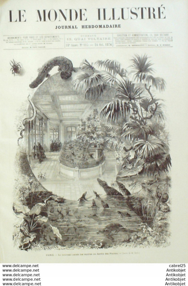 Le Monde Illustré 1874 N°915 Charleville (08) Bagneux (92) Espagne Fontarable Beobie Bidassoa Japon Kamouraka Mikado - 1850 - 1899