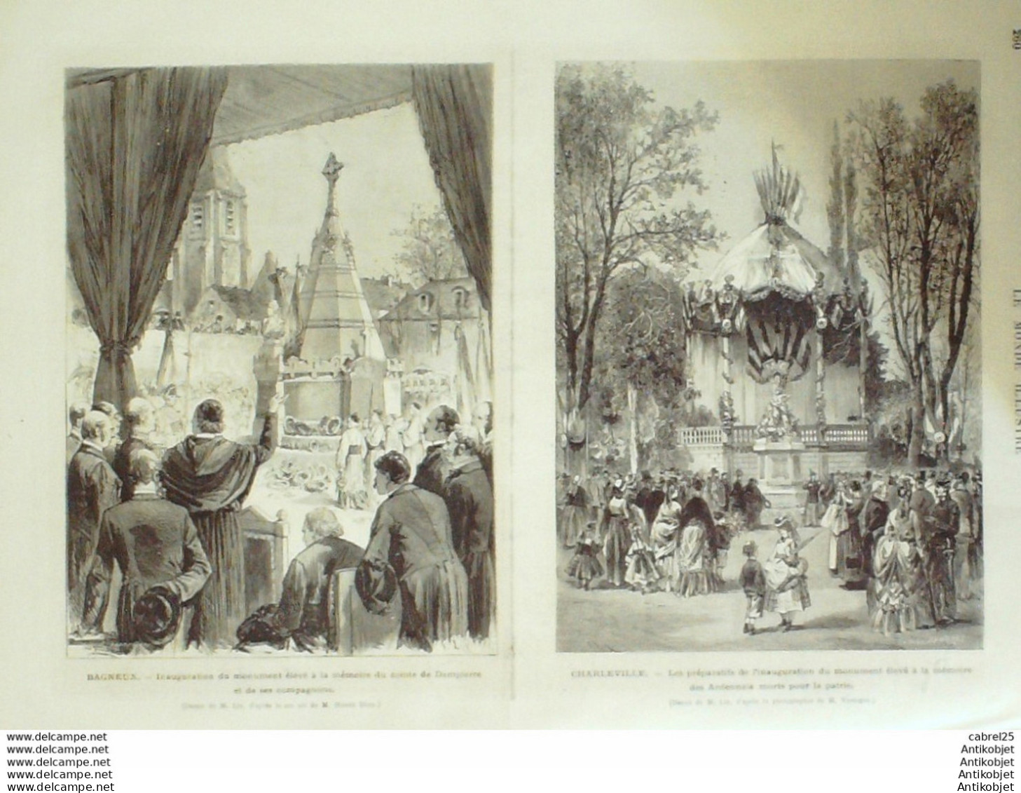 Le Monde Illustré 1874 N°915 Charleville (08) Bagneux (92) Espagne Fontarable Beobie Bidassoa Japon Kamouraka Mikado - 1850 - 1899