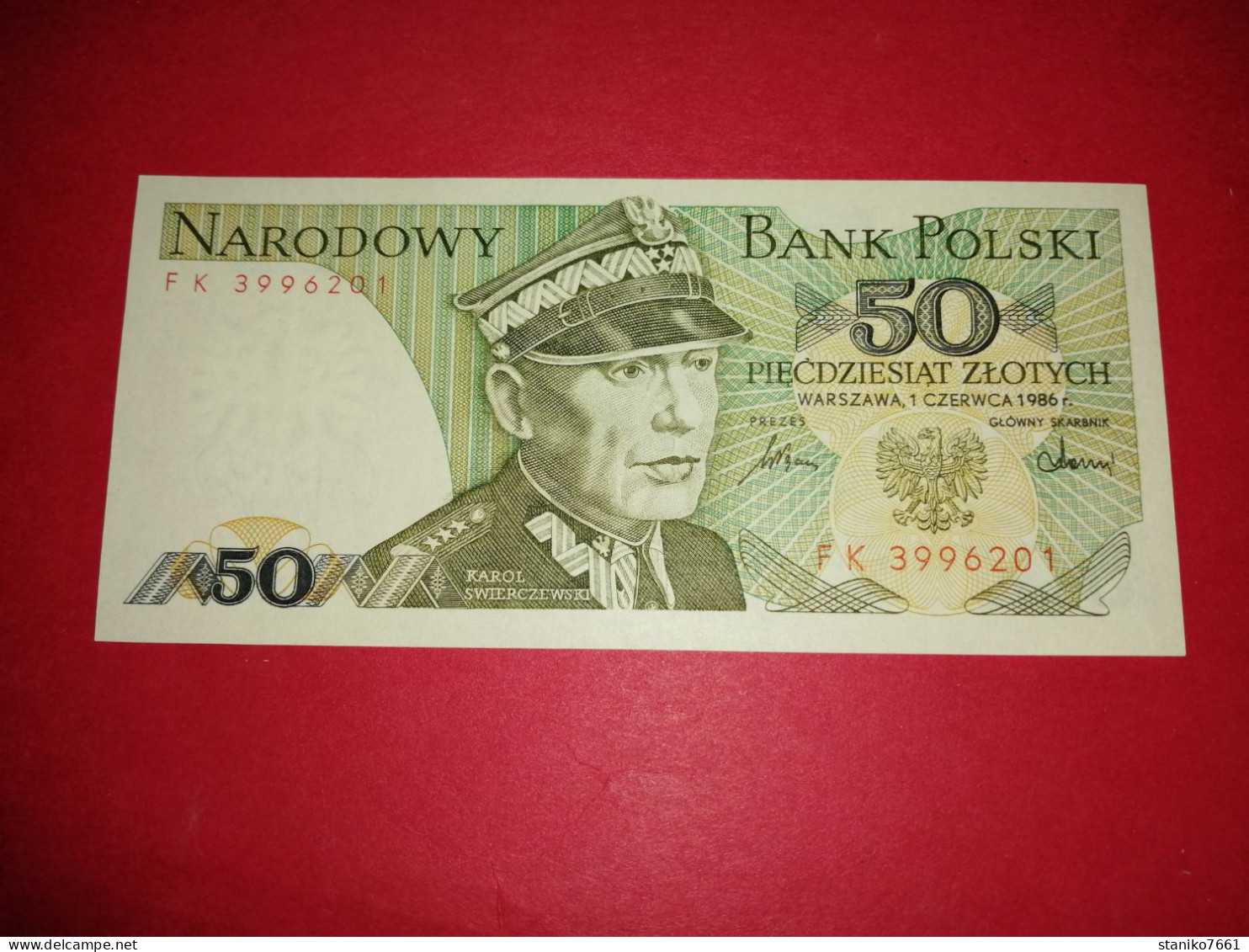 BILLET NARODOWY  BANK POLSKI 50 PIECDZIESIAT ZLOTYCH 1986 " CRAQUANT " Voir Photos - Suède