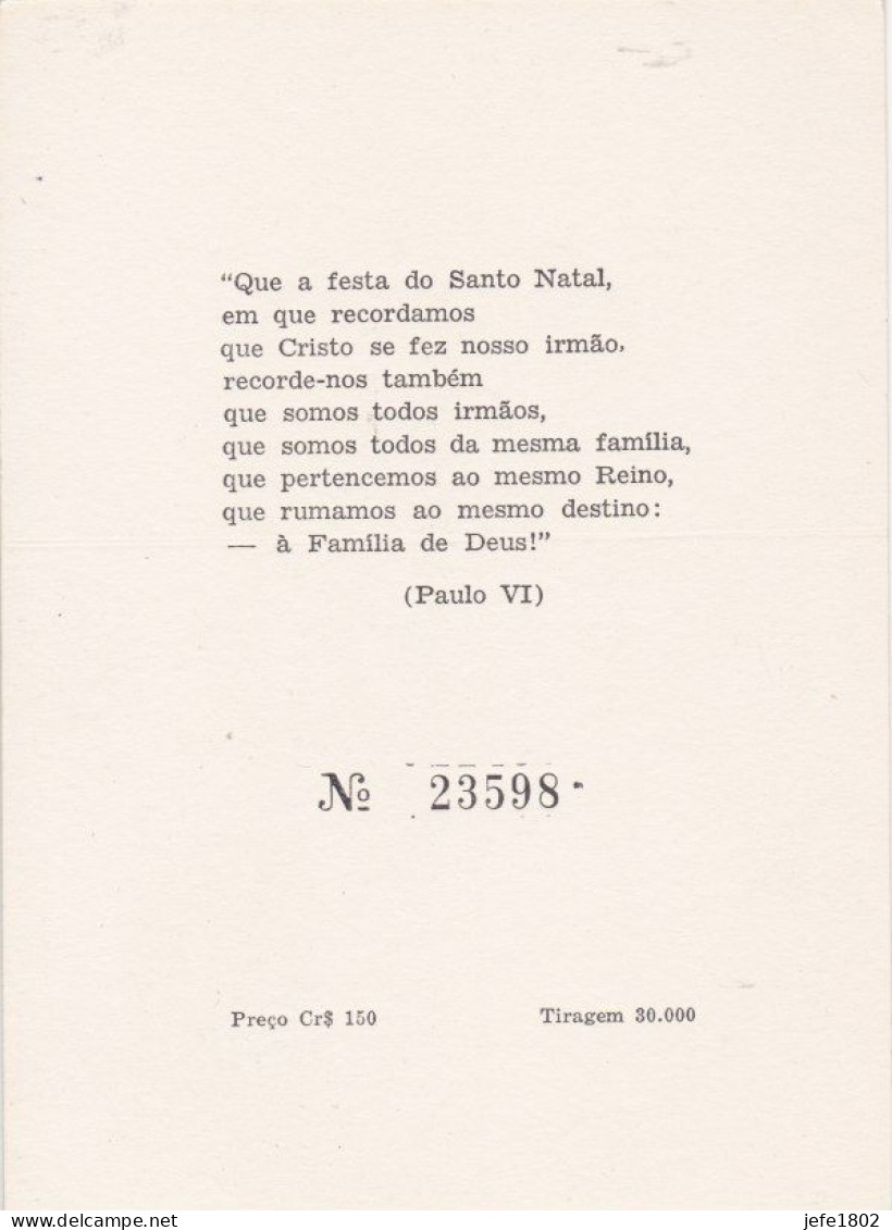 DCT Natal 1966 Aos Homens De Boa Vontade - Entiers Postaux
