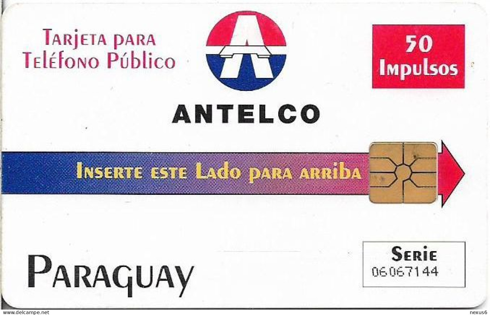 Paraguay - Antelco - Antelco Logo, Gem1A Symm. Black, 1997, 50U, Used - Paraguay