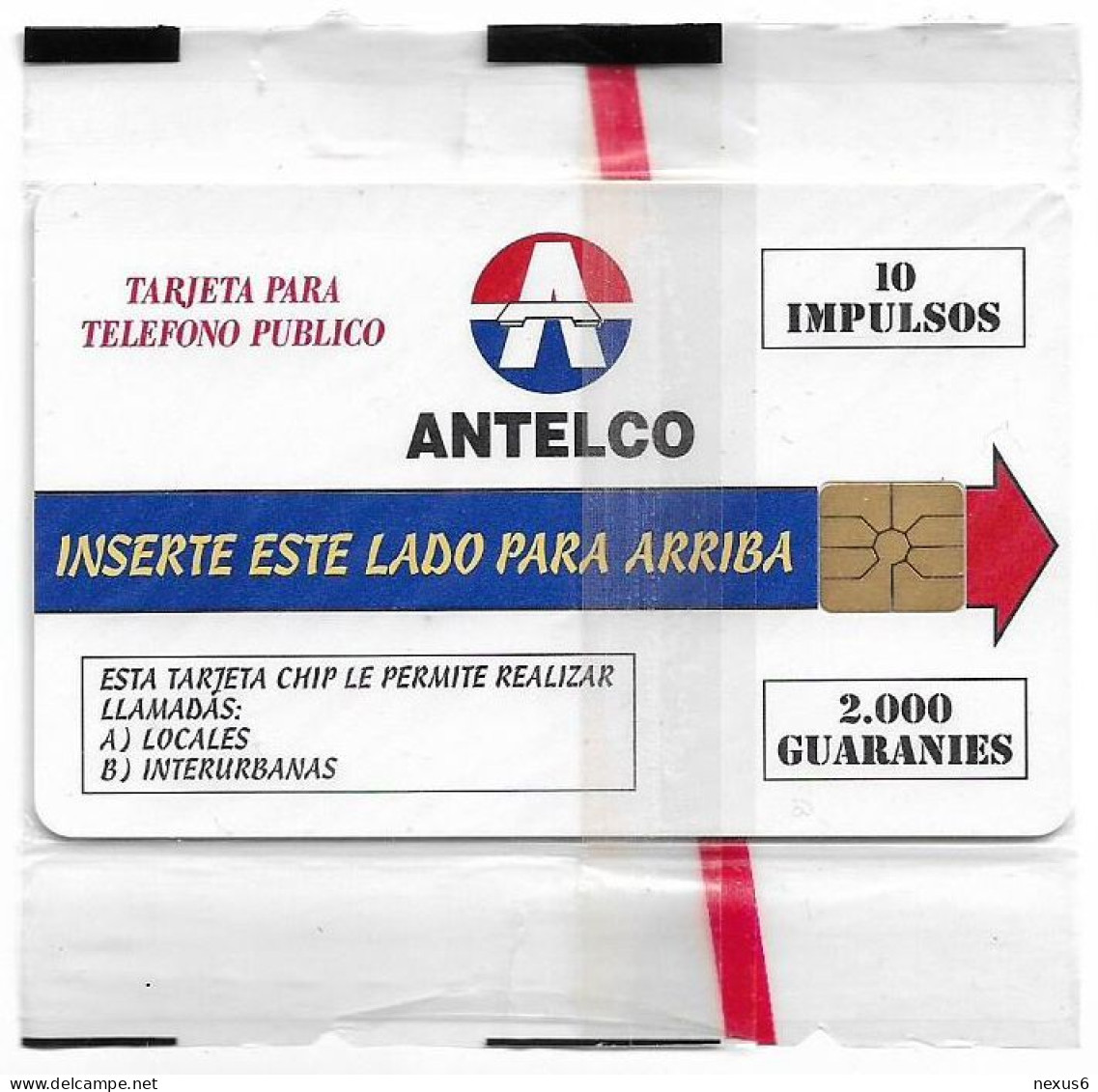 Paraguay - Antelco - Antelco Logo, Gem1A Symm. Black, With CN., 1997, 2.000Gs, NSB - Paraguay