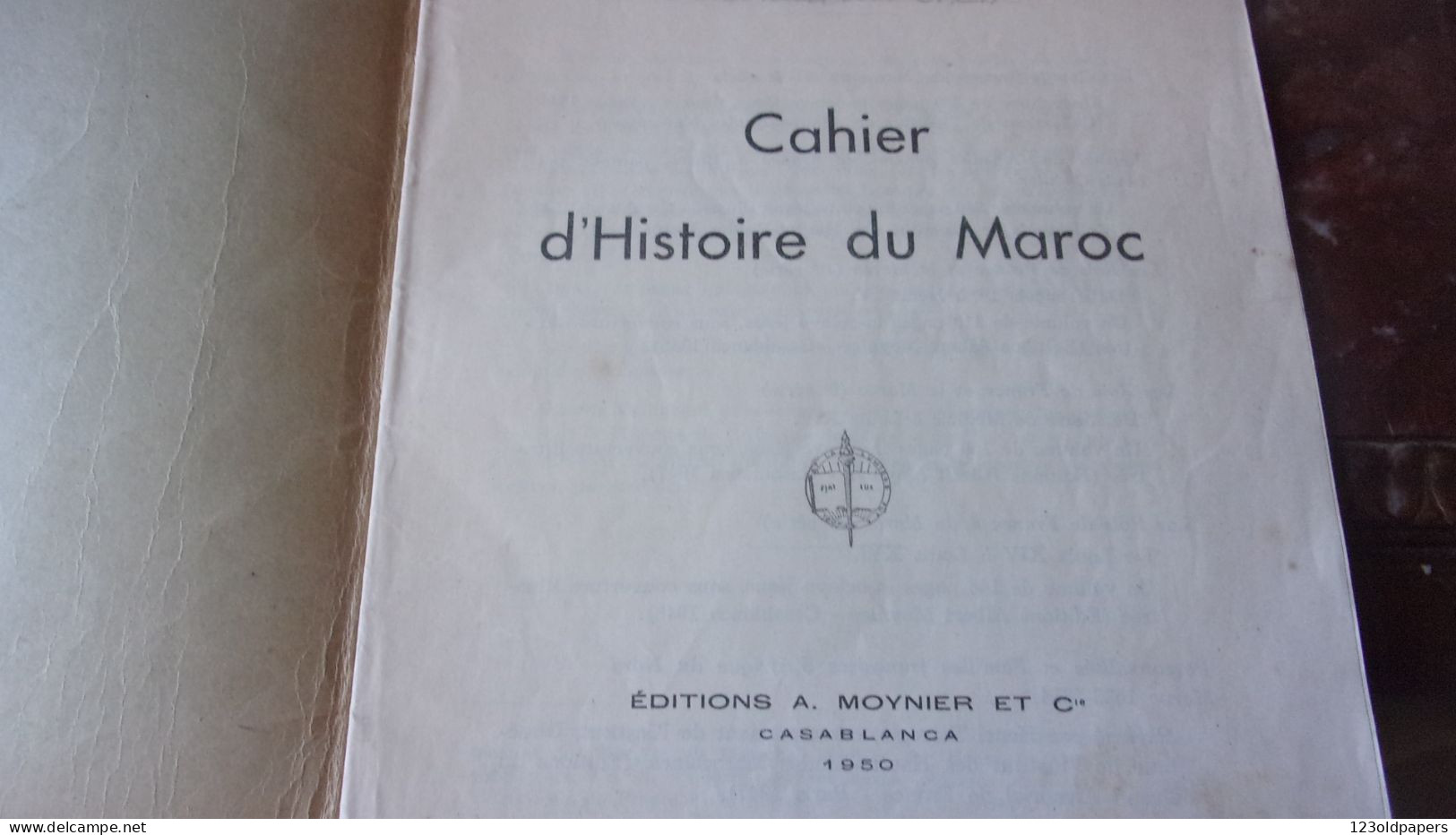 1950 CHARLES PENZ CAHIER D HISTOIRE DU MAROC ANNOTE CRAYON - Unclassified