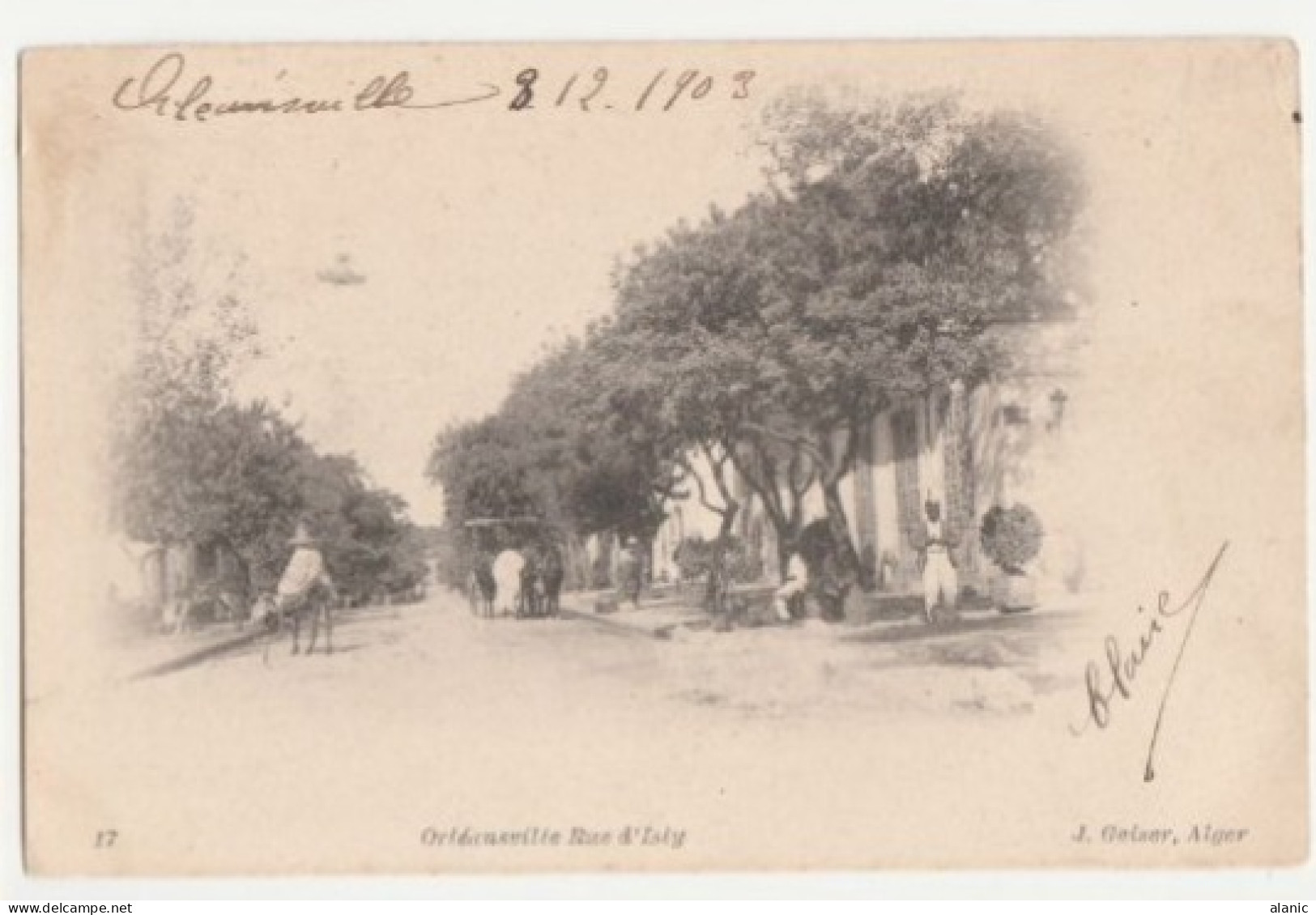 CPA-ALGERIE-ORLEANVILLE - Rue D Isly PRECURSEUR -CIRCULEE-5/12/1903 - Chlef (Orléansville)