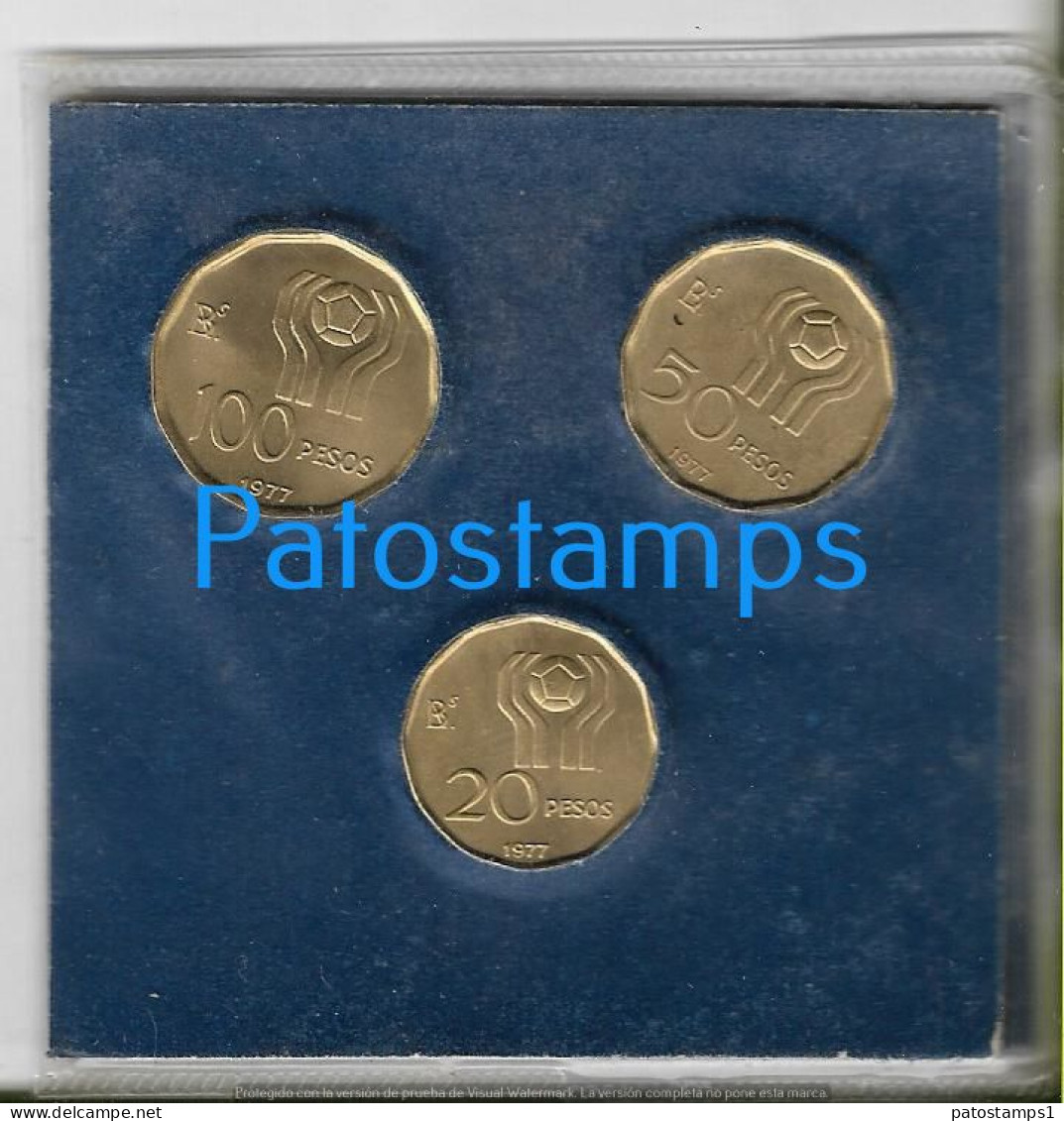 210325 ARGENTINA SOCCER FUTBOL WORLD CUP 78 THREE COINS MONEDAS NO POSTAL POSTCARD - Unclassified