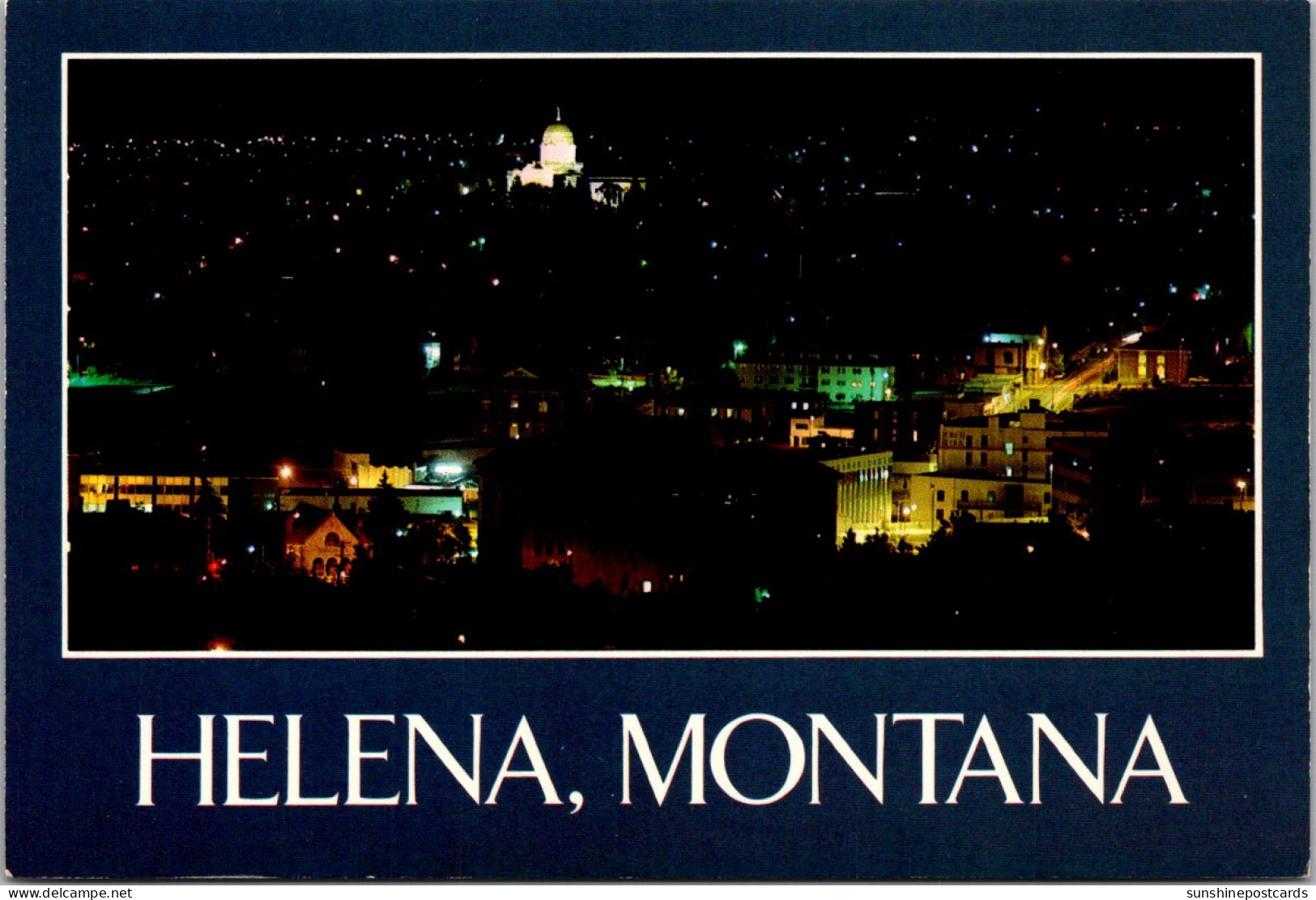 Montana Helena Downtown At Night - Helena