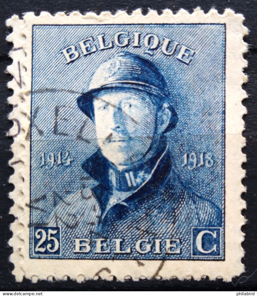 BELGIQUE                    N° 171                       OBLITERE - 1919-1920 Albert Met Helm