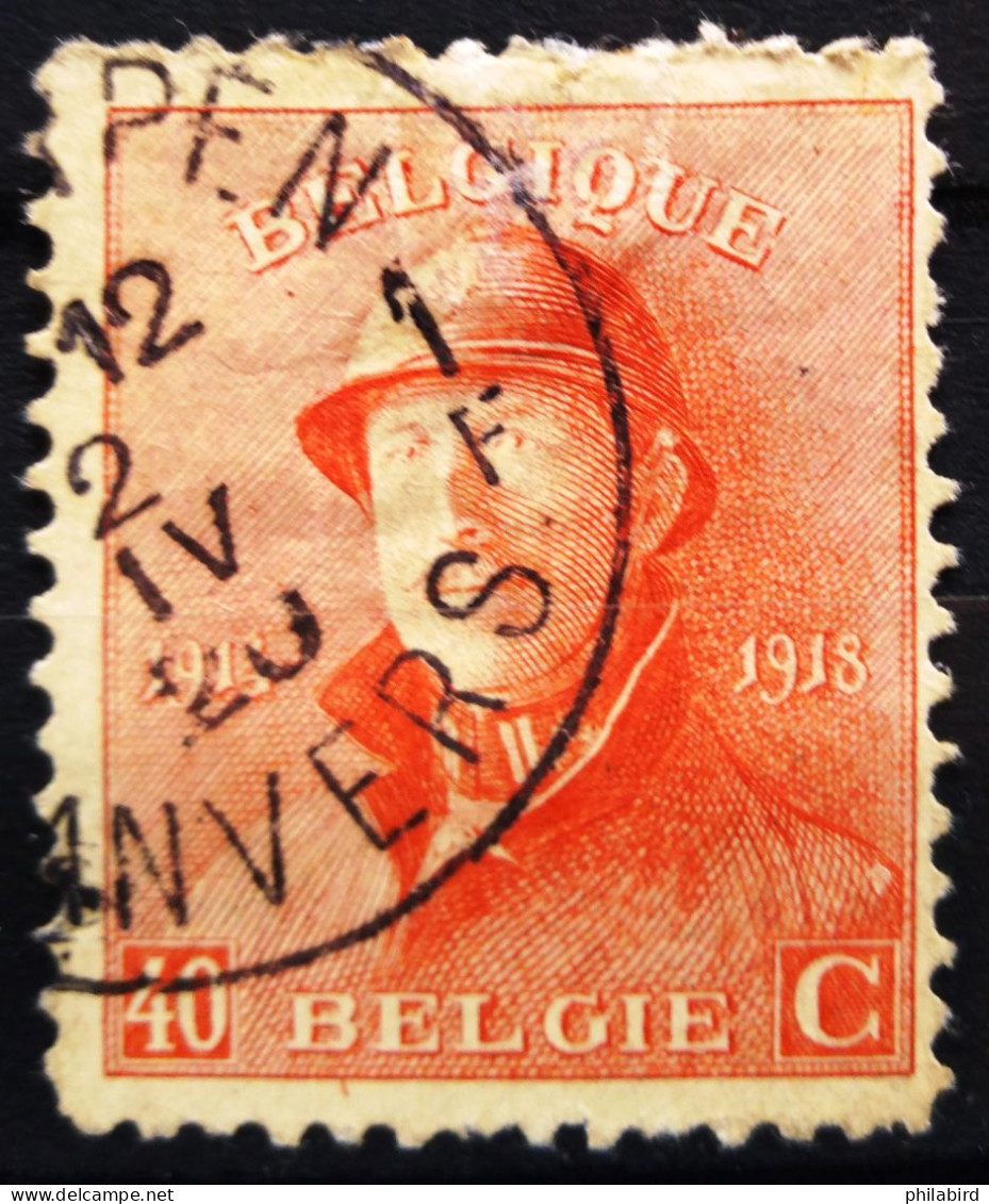 BELGIQUE                    N° 173                       OBLITERE - 1919-1920 Roi Casqué