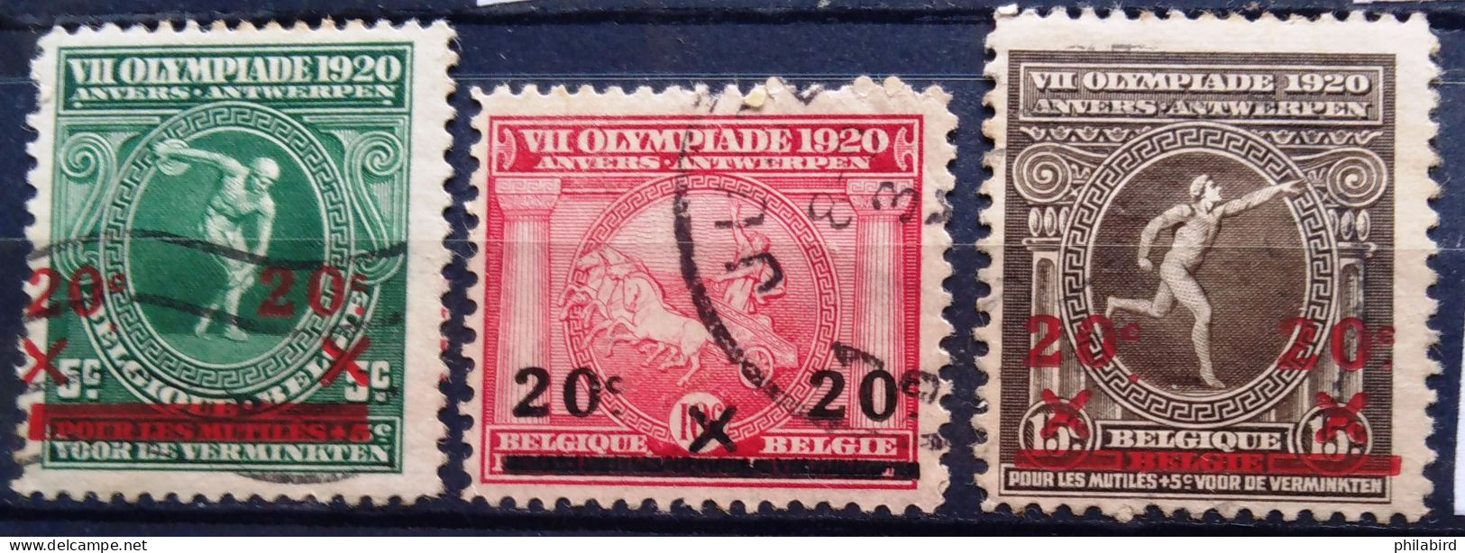 BELGIQUE                    N° 184/186                      OBLITERE - Used Stamps