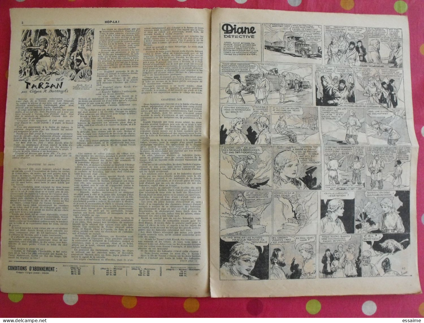 Hop-Là ! N° 43 De 1938. Popeye, Prince Vaillant (Foster), Mandrake, Marc Orian, Diane, Patrouille Aigles. à Redécouvrir - Andere & Zonder Classificatie