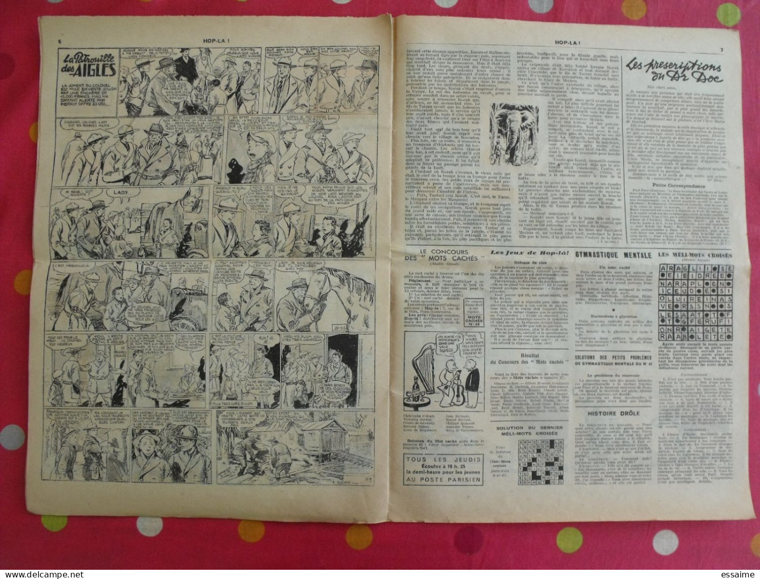 Hop-Là ! N° 43 De 1938. Popeye, Prince Vaillant (Foster), Mandrake, Marc Orian, Diane, Patrouille Aigles. à Redécouvrir - Altri & Non Classificati