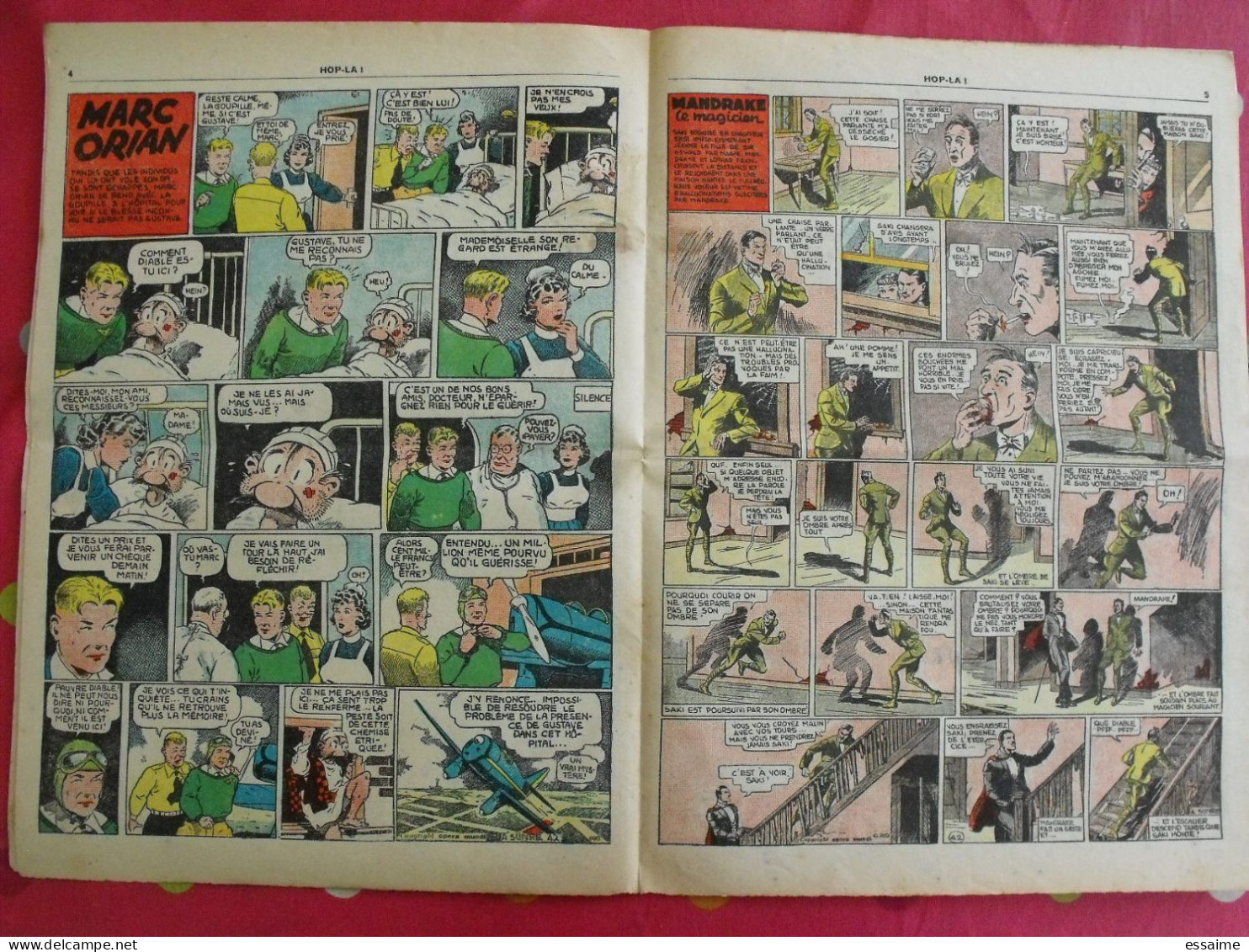 Hop-Là ! N° 42 De 1938. Popeye, Prince Vaillant (Foster), Mandrake, Marc Orian, Diane, Patrouille Aigles. à Redécouvrir - Altri & Non Classificati