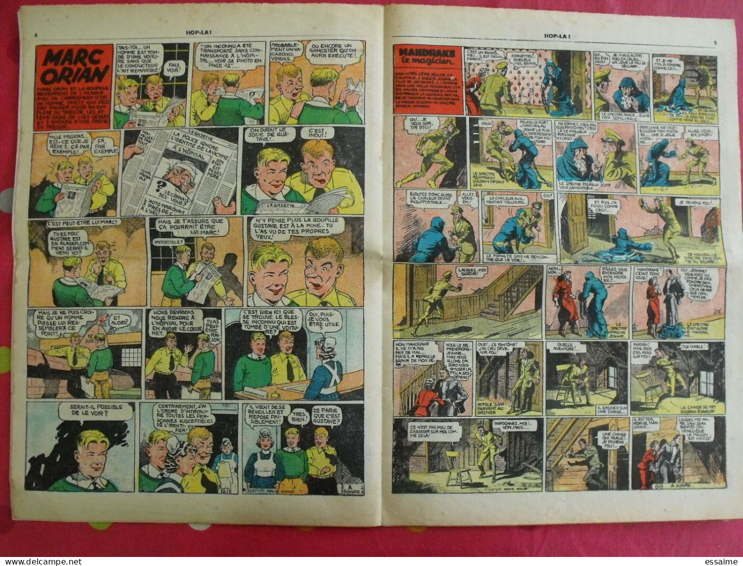 Hop-Là ! N° 41 De 1938. Popeye, Prince Vaillant (Foster), Mandrake, Marc Orian, Diane, Patrouille Aigles. à Redécouvrir - Sonstige & Ohne Zuordnung