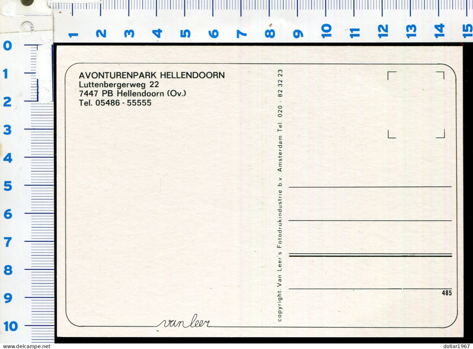 Avonturenpark Hellendoorn - * Omgelopen * Jaren "80 - (4)- Not  Used -- 2 Scans For Condition.(Originalscan !!) - Hellendoorn