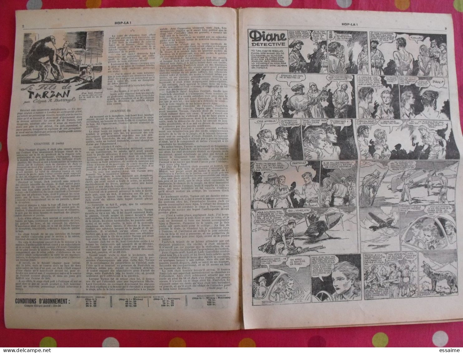 Hop-Là ! N° 37 De 1938. Popeye, Prince Vaillant (Foster), Mandrake, Marc Orian, Diane, Patrouille Aigles. à Redécouvrir - Other & Unclassified