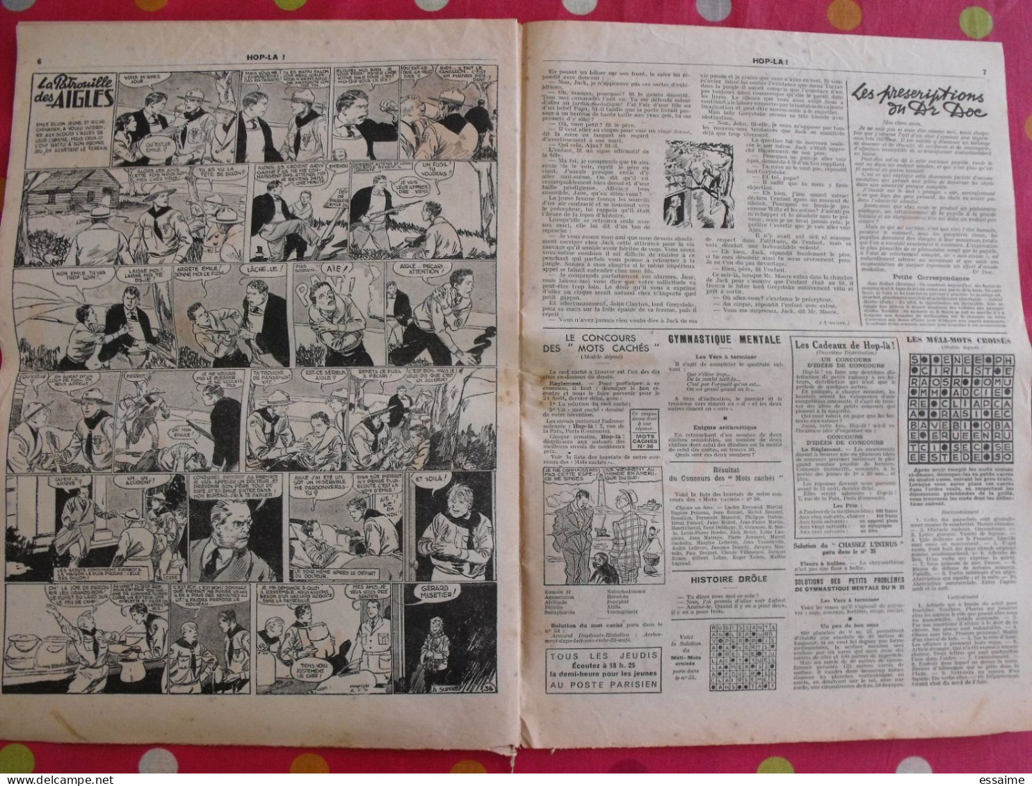 Hop-Là ! N° 36 De 1938. Popeye, Prince Vaillant (Foster), Mandrake, Marc Orian, Diane, Patrouille Aigles. à Redécouvrir - Andere & Zonder Classificatie