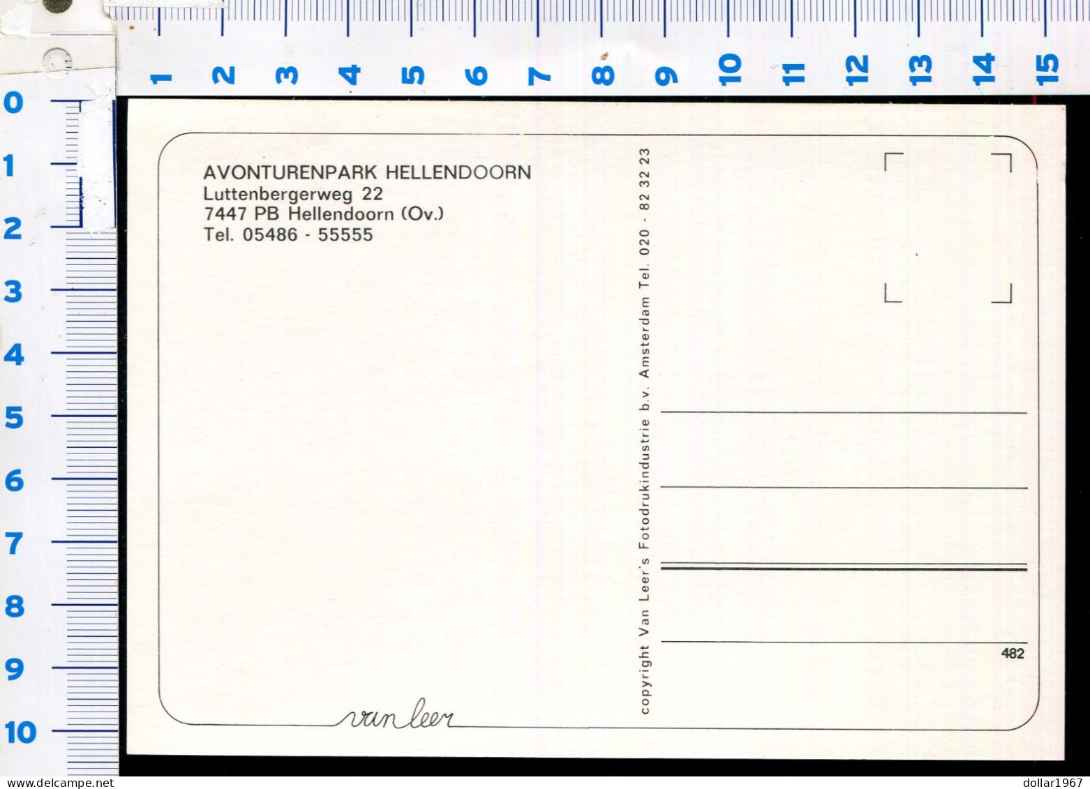 Avonturenpark Hellendoorn - * Omgelopen * Jaren "80 - (5)- Not  Used -- 2 Scans For Condition.(Originalscan !!) - Hellendoorn