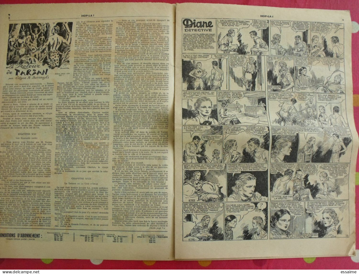 Hop-Là ! N° 33 De 1938. Popeye, Prince Vaillant (Foster), Mandrake, Marc Orian, Diane, Patrouille Aigles. à Redécouvrir - Otros & Sin Clasificación