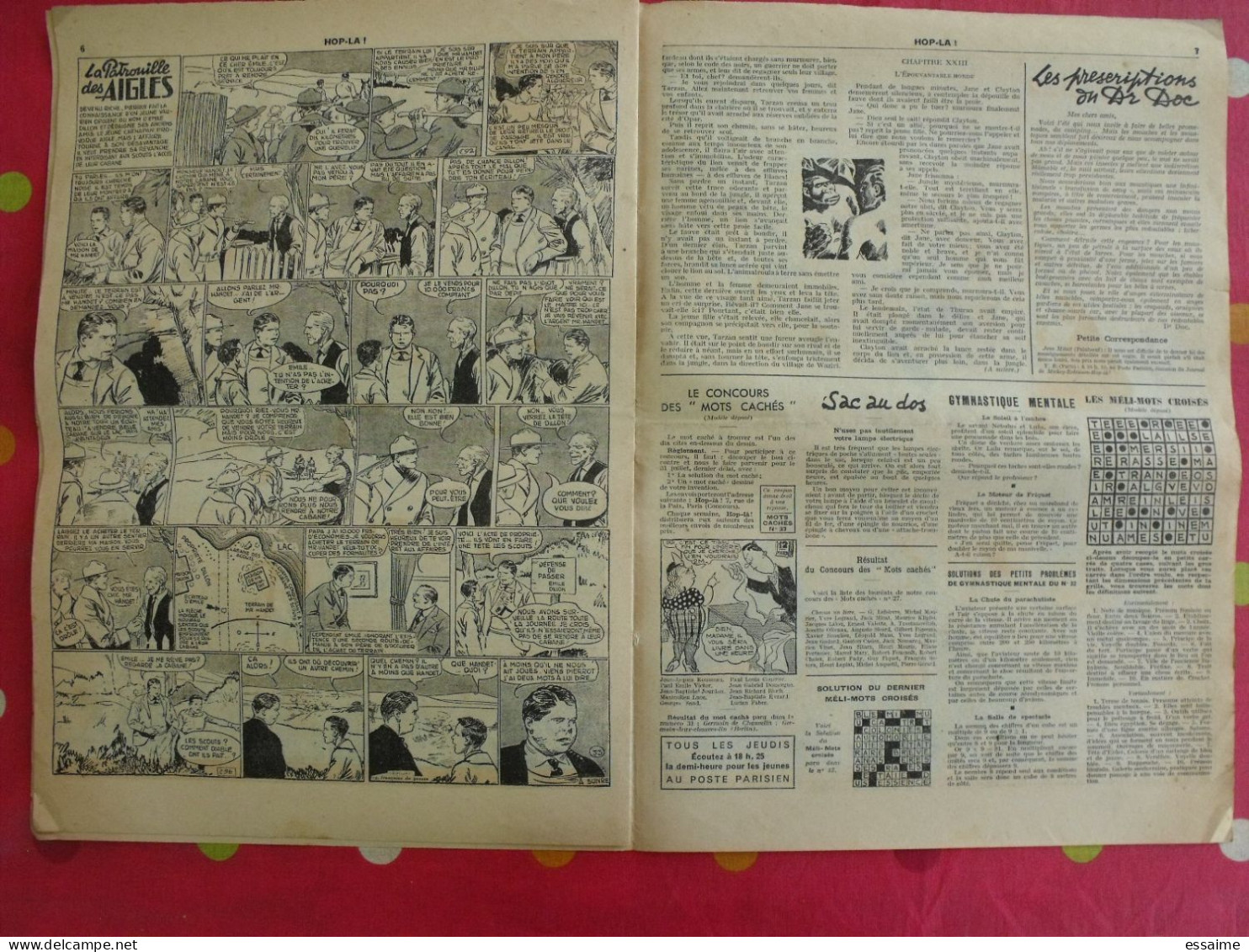 Hop-Là ! N° 33 De 1938. Popeye, Prince Vaillant (Foster), Mandrake, Marc Orian, Diane, Patrouille Aigles. à Redécouvrir - Otros & Sin Clasificación
