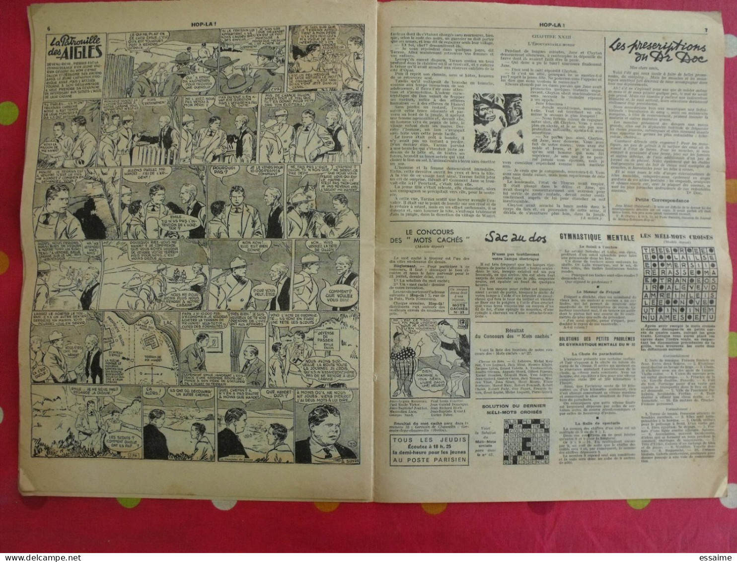 Hop-Là ! N° 33 De 1938. Popeye, Prince Vaillant (Foster), Mandrake, Marc Orian, Diane, Patrouille Aigles. à Redécouvrir - Altri & Non Classificati