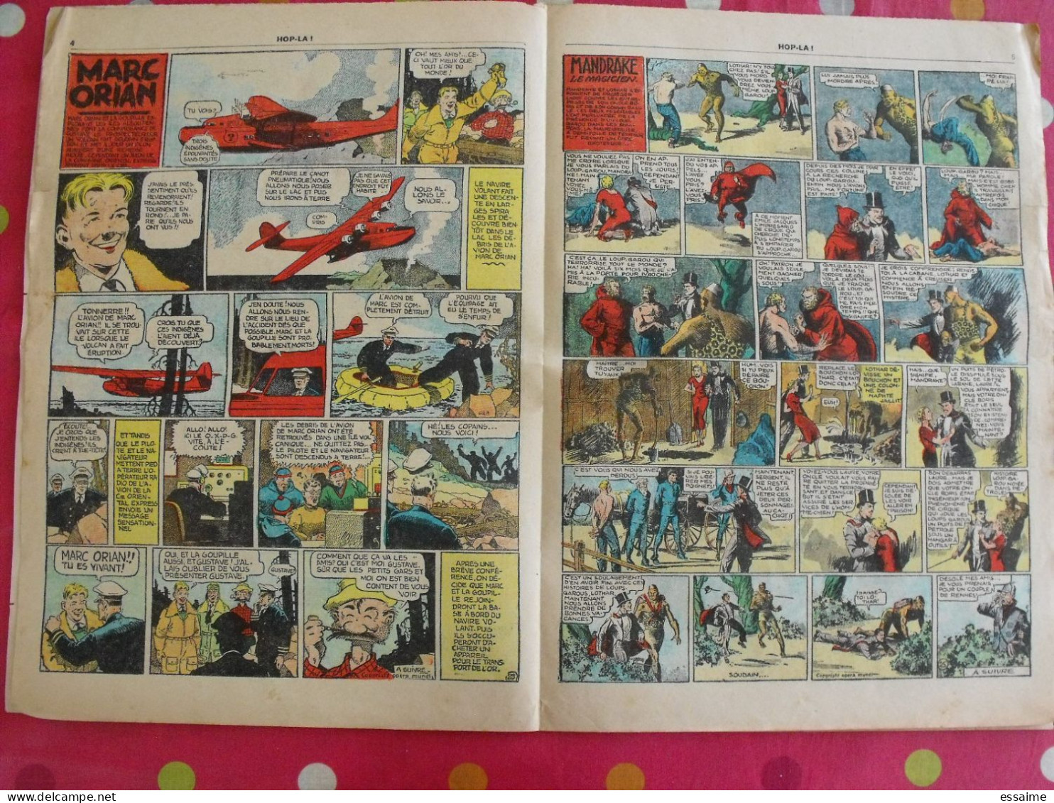 Hop-Là ! N° 25 De 1938. Popeye, Prince Vaillant (Foster), Mandrake, Marc Orian, Diane, Patrouille Aigles. à Redécouvrir - Autres & Non Classés