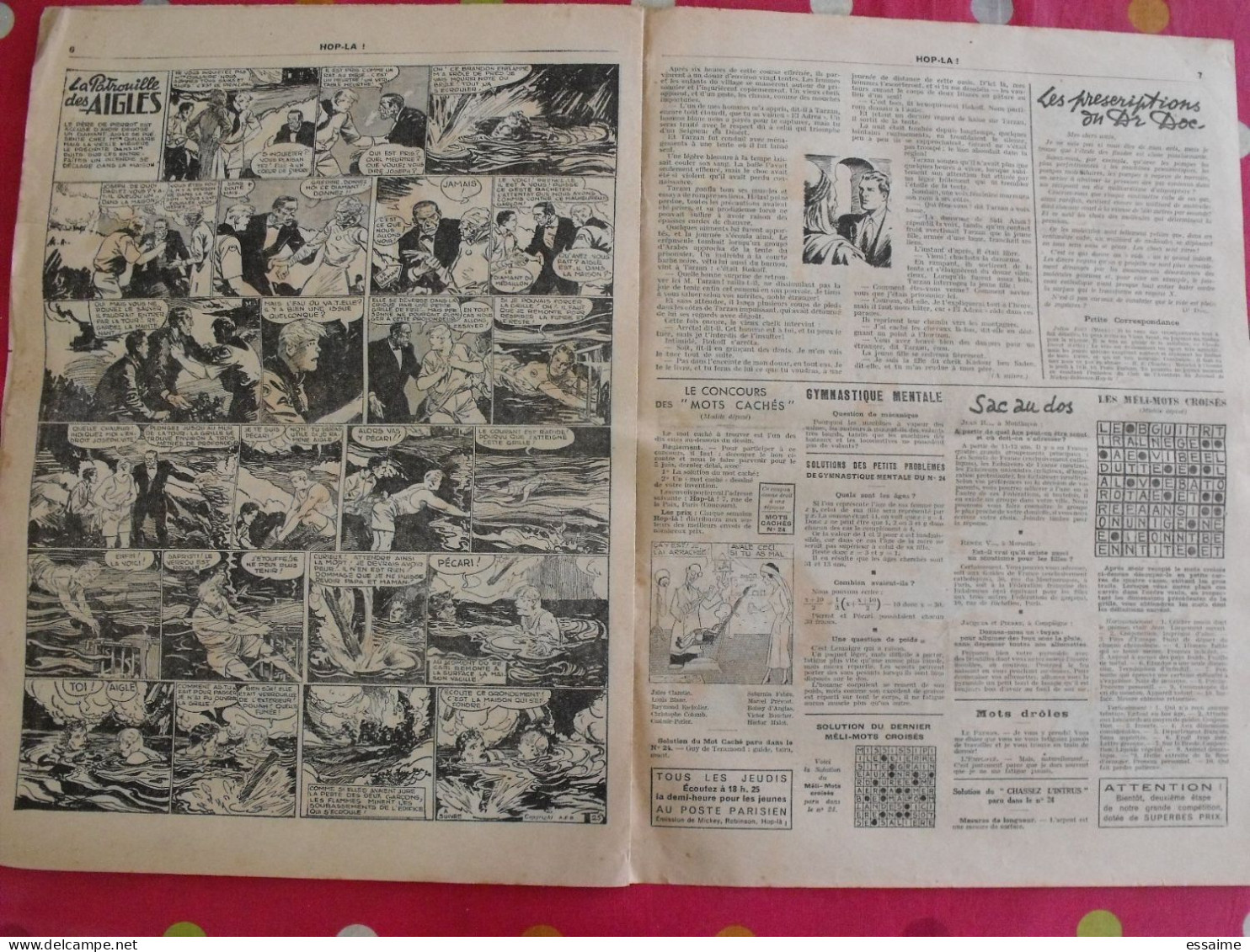 Hop-Là ! N° 25 De 1938. Popeye, Prince Vaillant (Foster), Mandrake, Marc Orian, Diane, Patrouille Aigles. à Redécouvrir - Other & Unclassified