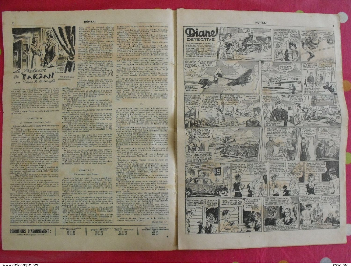 Hop-Là ! N° 23 De 1938. Popeye, Prince Vaillant (Foster), Mandrake, Marc Orian, Diane, Patrouille Aigles. à Redécouvrir - Altri & Non Classificati